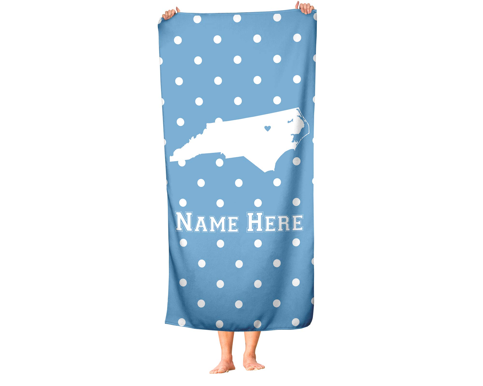 Custom Chapel Hill North Carolina State Pride Beach & Bath Towel - Personalized Medium & Large Towels for Adults & Kids - Perfect for College Football, Basketball Fans, Beach Trips & Home Decor