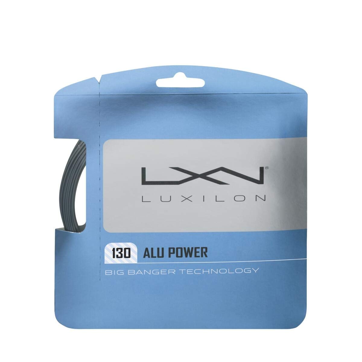 Luxilon ALU Power 130 Tennis String Set - Silver | Professional Tennis Racket Strings for Enhanced Spin & Control | Perfect for Competitive Play & Training