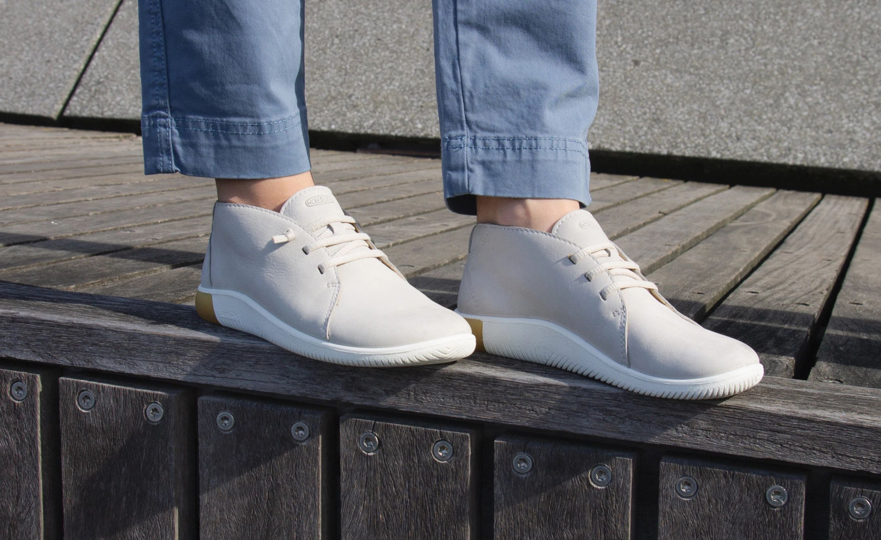 Women's KNX Chukka Boots - Silver Lining & Star White | Comfortable Casual & Outdoor Ankle Boots for Walking, Hiking & Everyday Wear
