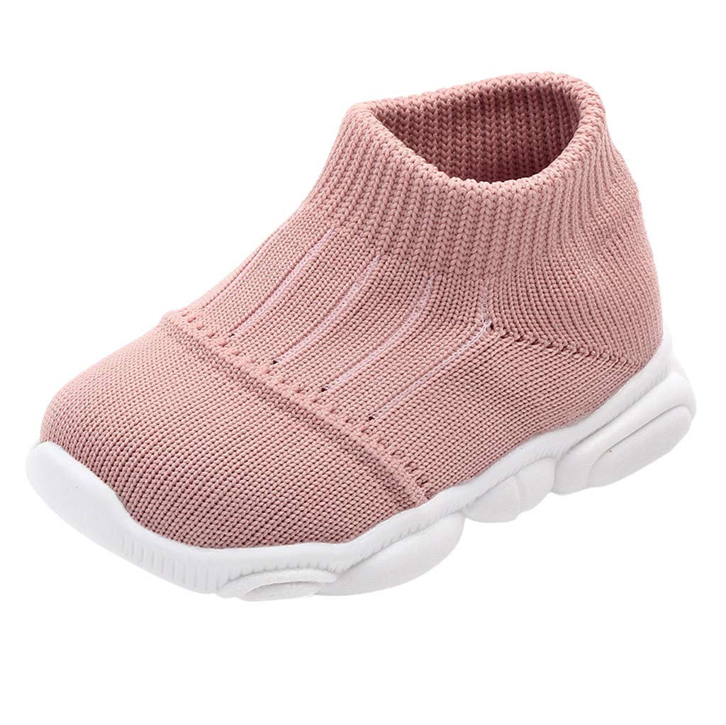 Moonker Baby First Walking Shoes for 3-15 Months - Soft Sole Non-Slip Sneakers for Boys & Girls | Breathable Mesh & Striped Design | Perfect for Indoor Play, Outdoor Walks & Early Steps Development