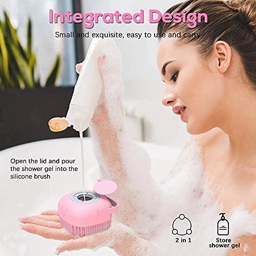 Alokrupswam Silicone Body Brush - Exfoliating Bath Scrubber with Soft Bristles for Smooth Skin | Easy to Lather & Eco-Friendly | Perfect for Shower, Spa & Dry Brushing (1PC, Multicolor)