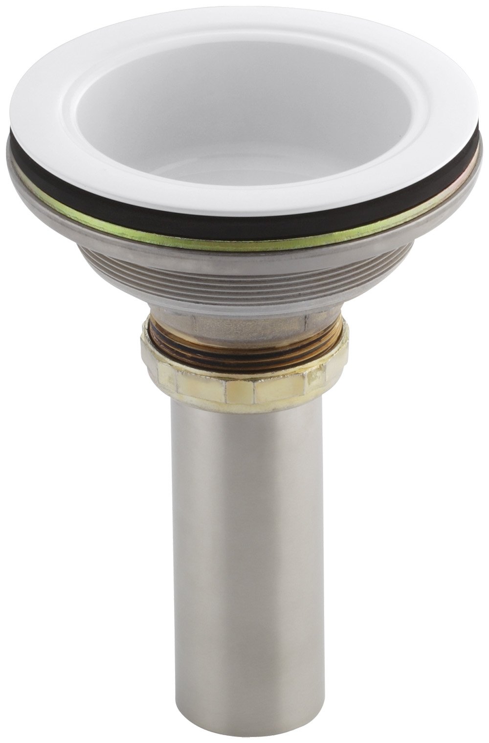 KOHLER K-8804-0 White Duostrainer Body - Premium Kitchen Sink Strainer for Easy Food Waste Disposal | Perfect for Home, Restaurant & Commercial Use