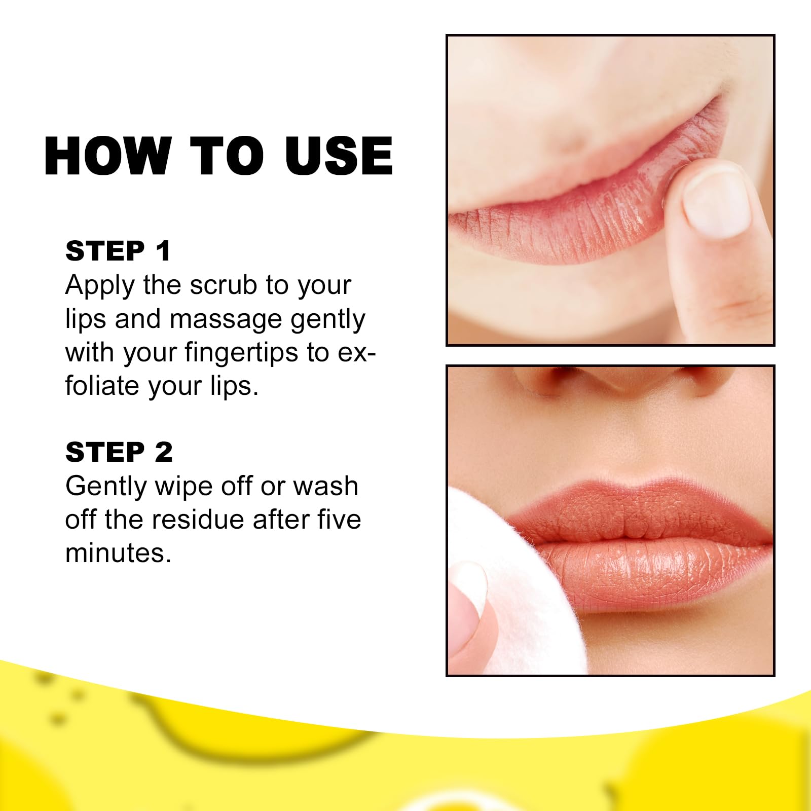 Vitamin C Lemon Lip Scrub for Dry Lips - Natural Exfoliating & Moisturizing Lip Care - Travel-Friendly Lip Scrub for Soft, Smooth Lips | Perfect for Winter Care & Pre-Lipstick Prep