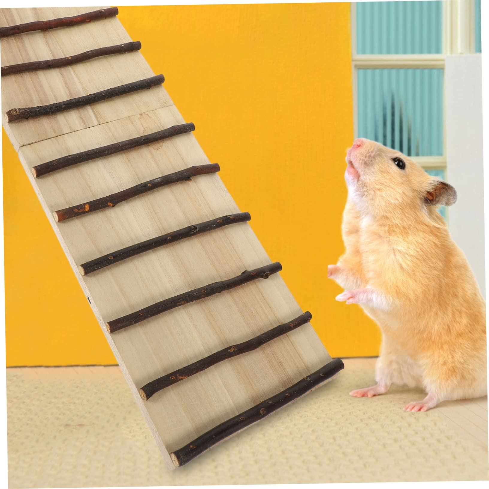 Decorative Hamster Ladder Toy for Cage - Small Pet Climbing Accessory & Plaything for Hamsters, Gerbils, Chinchillas - Fun Cage Enrichment Toy for Exercise & Playtime Activities