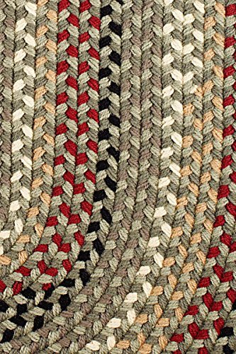 Super Soft Braided Indoor/Outdoor Washable Reversible Rug - Santa Maria Collection, Forest Green, 2'x4' Runner - Perfect for Patio, Deck, Living Room & Bedroom