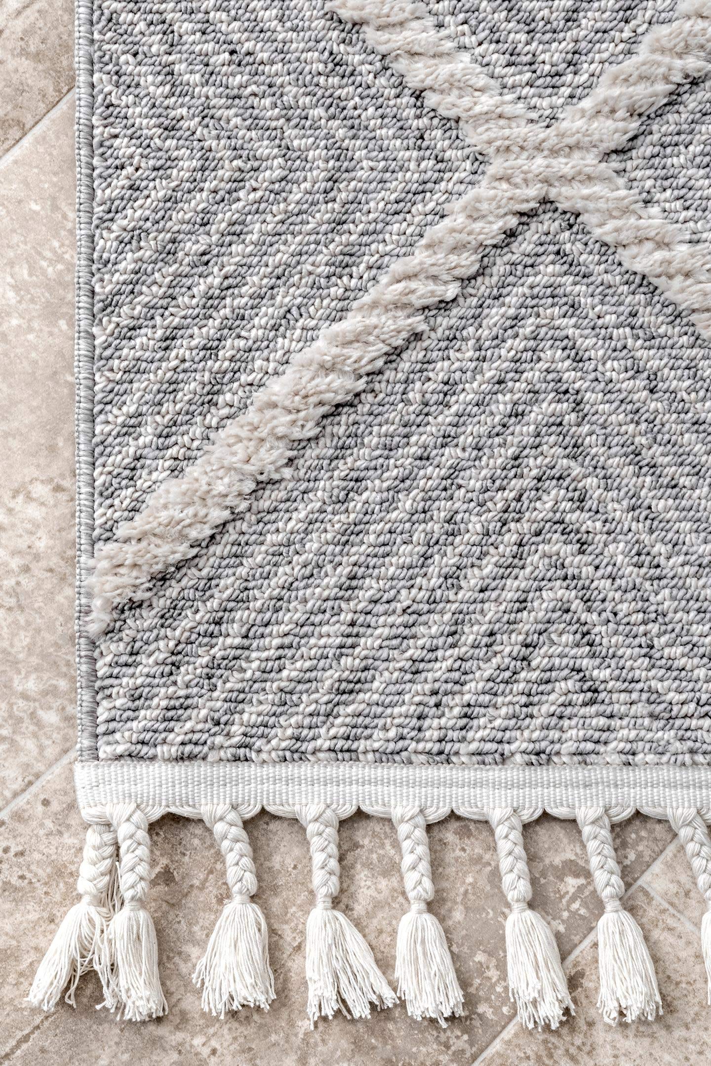 nuLOOM Diamond Deyton 5x8 Grey Area Rug - Soft Modern Geometric Design for Living Room, Bedroom & Office Decor