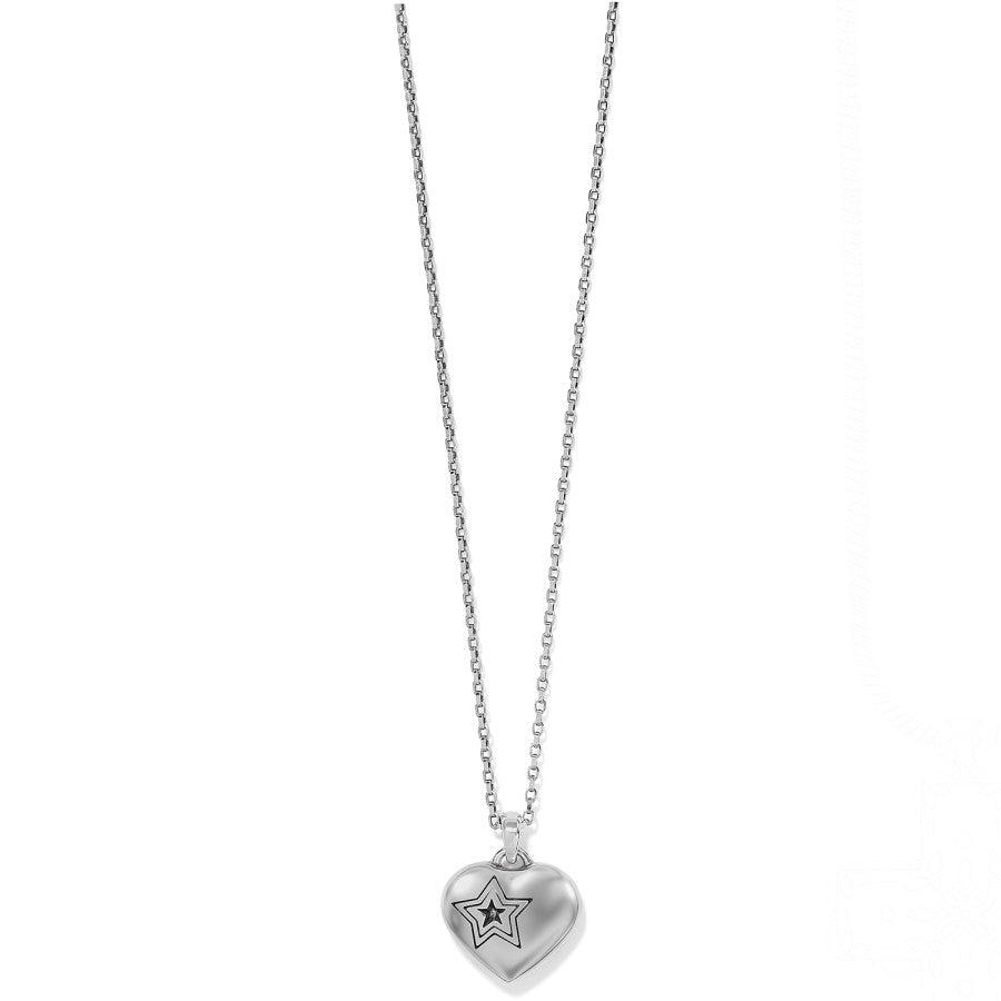 Americana Heart Necklace - Vintage Patriotic Jewelry for Women, Perfect for 4th of July, Valentine's Day & Everyday Wear