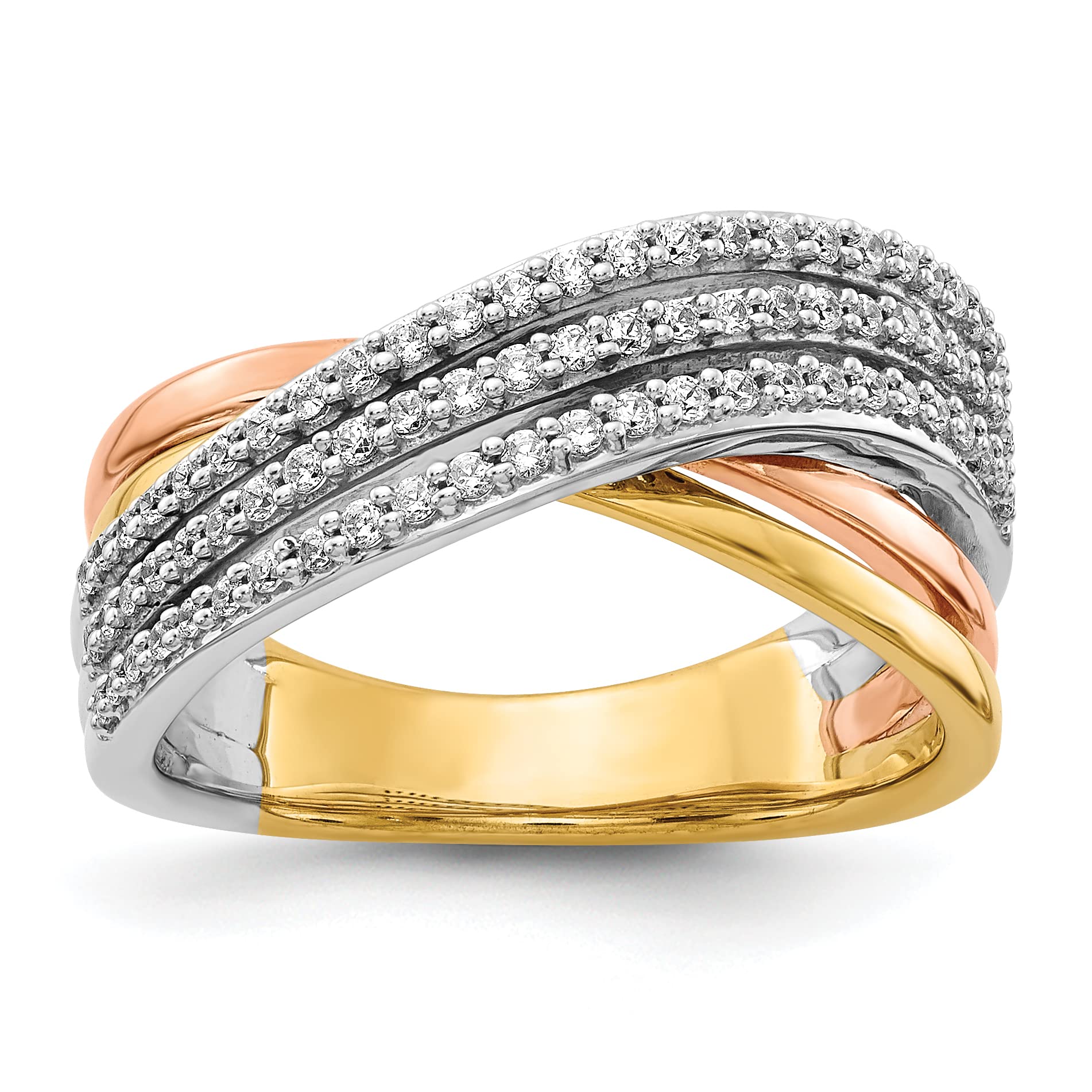 14K White/Yellow/Rose Gold Diamond Ring for Women - Elegant Solitaire Engagement & Wedding Band - Perfect for Proposals, Anniversaries & Special Occasions