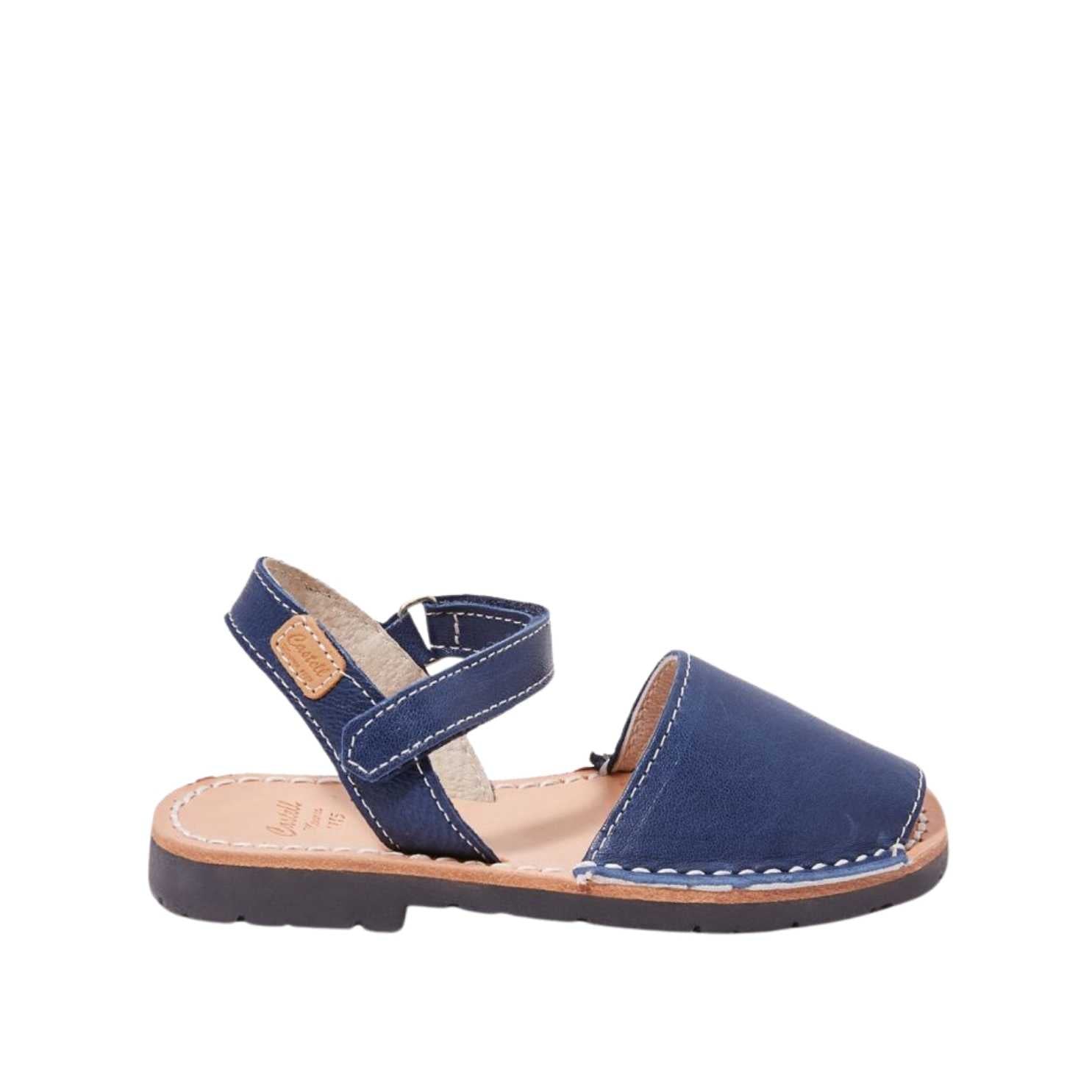 Kids' Plain Leather Menorcan Sandals Iker 1002 - Comfortable & Stylish Summer Footwear for Boys & Girls | Perfect for Beach, Pool & Outdoor Play