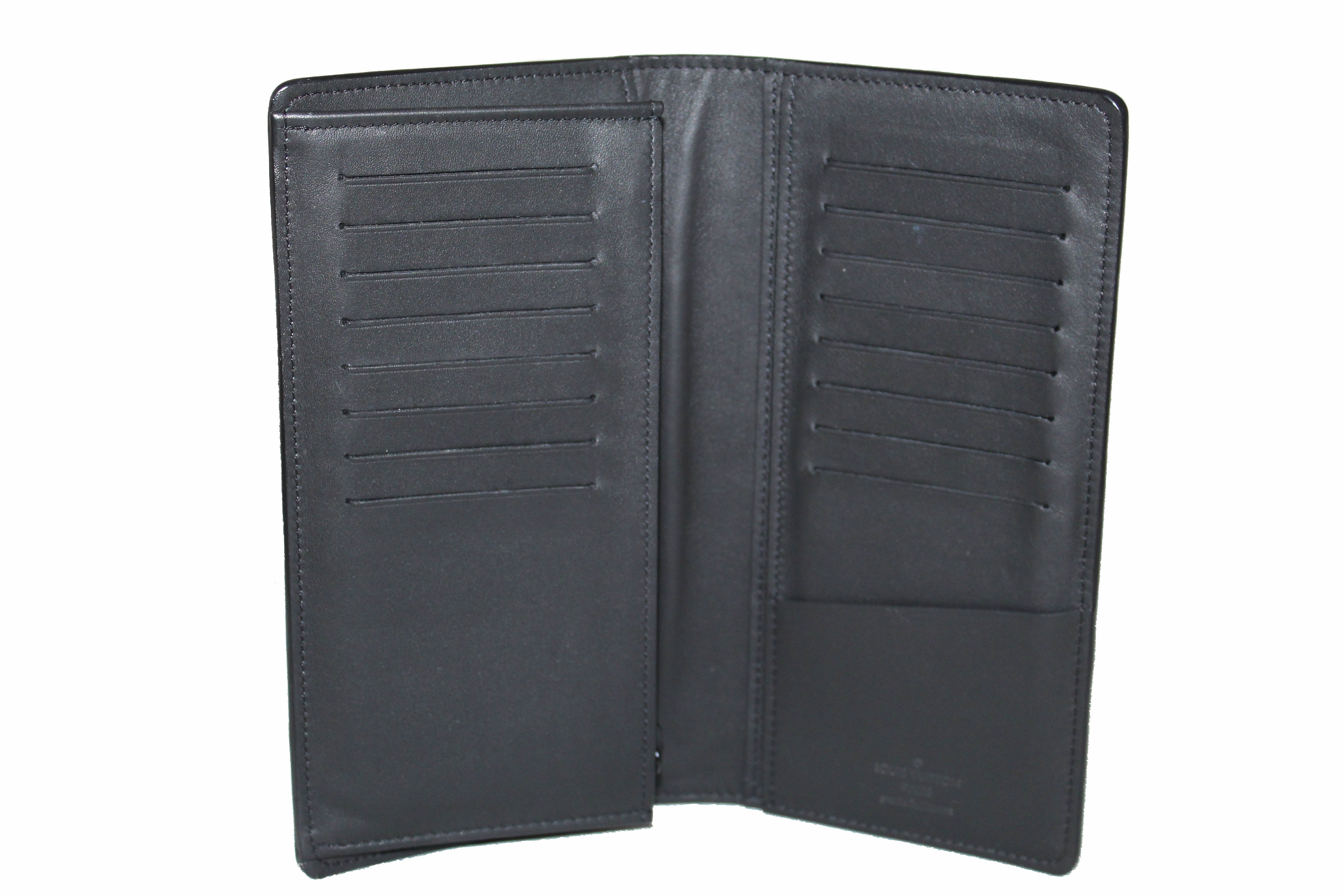 Authentic Louis Vuitton Black Monogram Shadow Calf Leather Wallet for Men - Slim Bifold Credit Card Holder with RFID Protection - Perfect for Everyday Use, Travel & Business Gifts