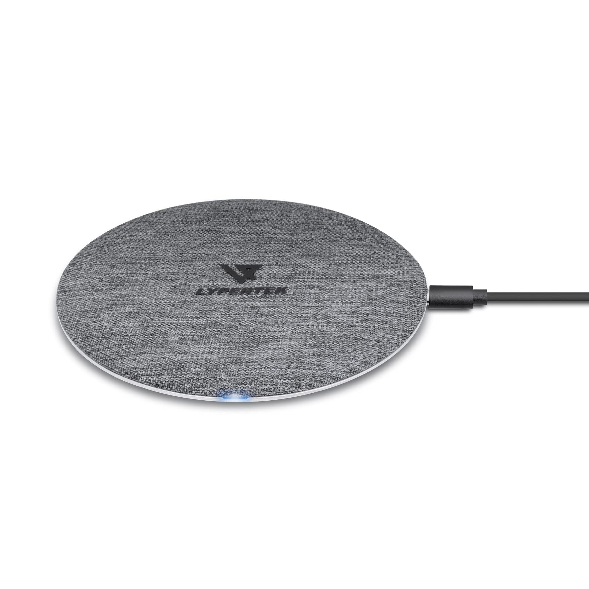 Lypertek Super Slim Qi-Certified 15W Fast Wireless Charging Pad - Compatible with iPhone, Samsung, AirPods, Smartwatches & More | Rapid Charging for Home, Office & Travel Use