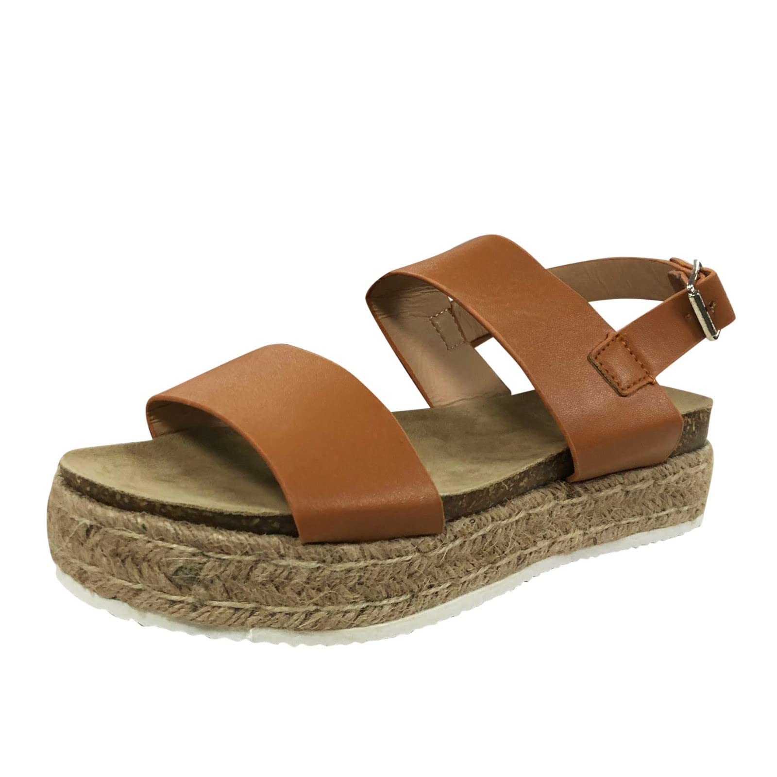 Women's Roman Platform Sandals with Rope Design - Thick Wedge Sole Metallic Fashion Sandals for Women | Perfect for Summer Outfits, Beach Vacations & Casual Wear