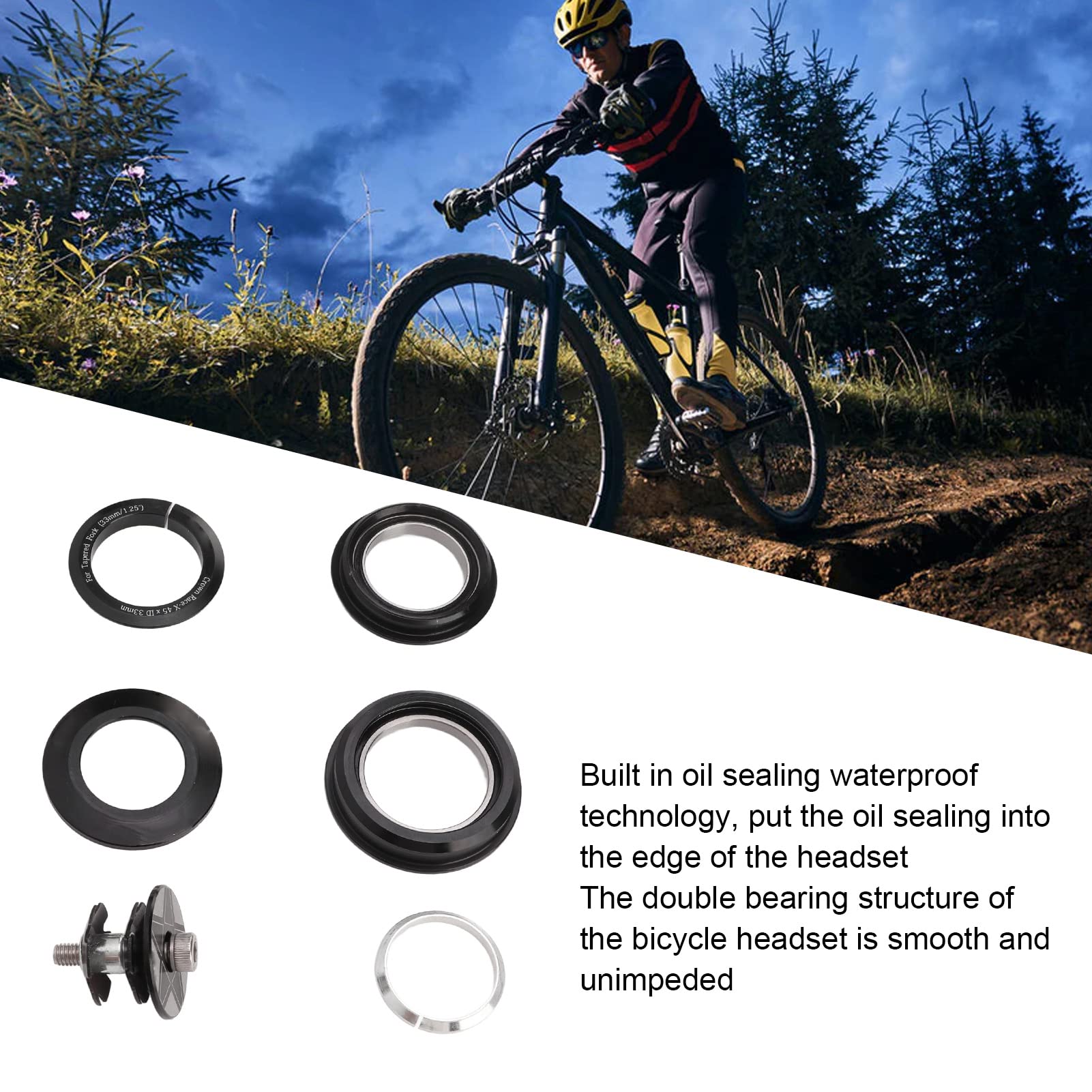 Premium Double Bearing Bike Headset - 1.25
