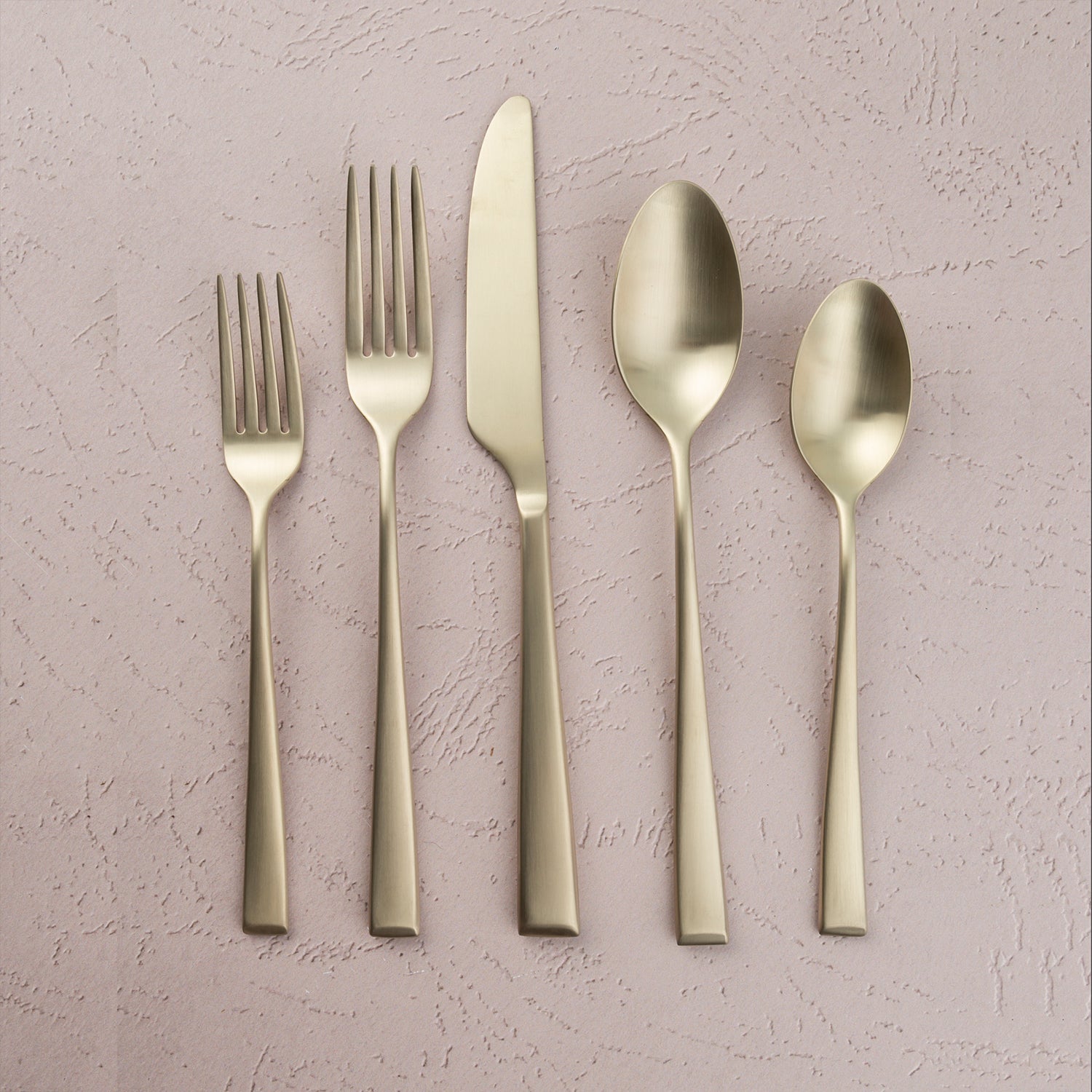 Marlise 20-Piece Champagne Satin Flatware Set - Elegant Stainless Steel Silverware for Fine Dining, Wedding Gifts & Special Occasions