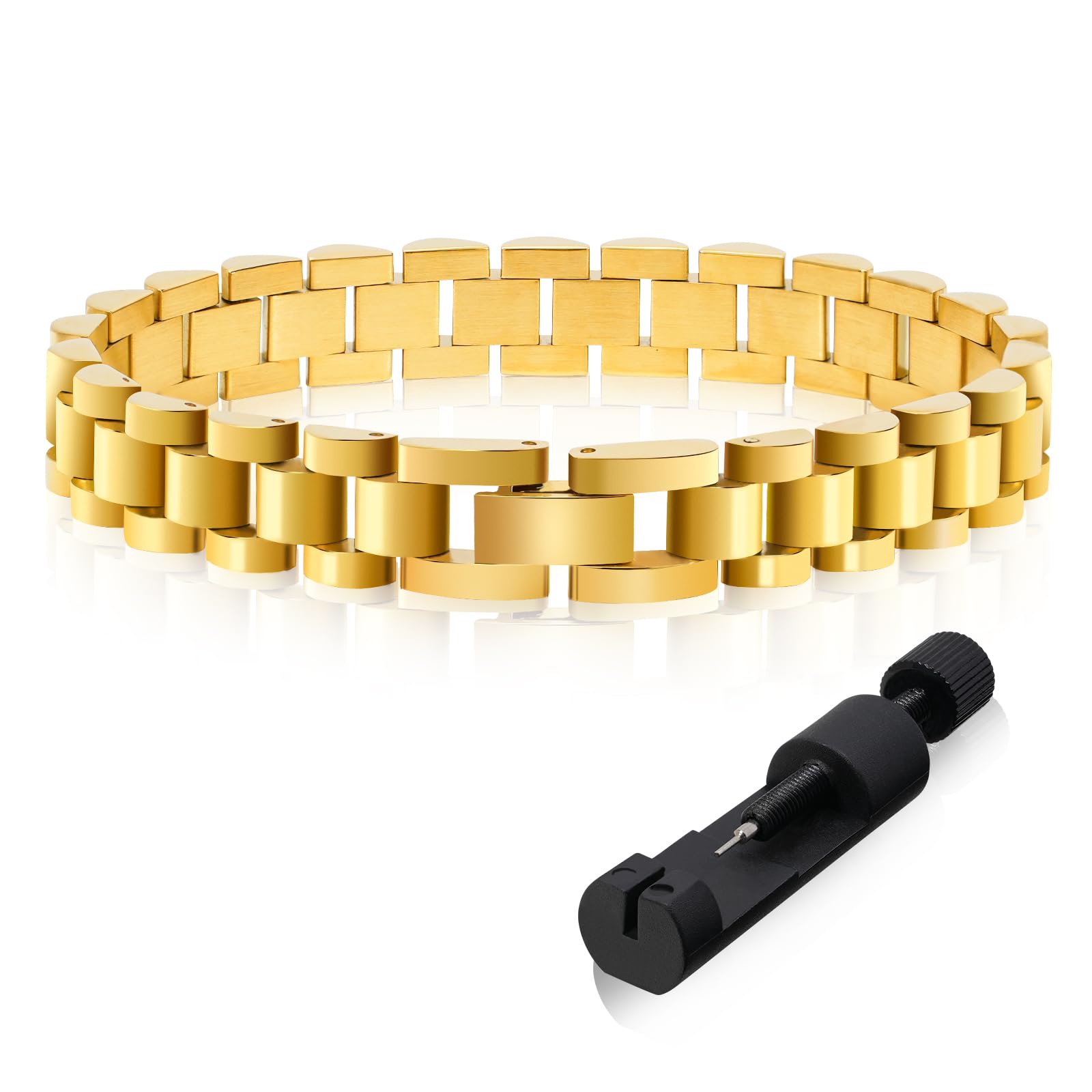Yowivon Adjustable Gold Bangles for Women - Open Cuff Bracelet Set, Minimalist Chunky Statement Jewelry | Perfect for Parties, Weddings & Everyday Fashion Accessories | Great Gift Idea for Her