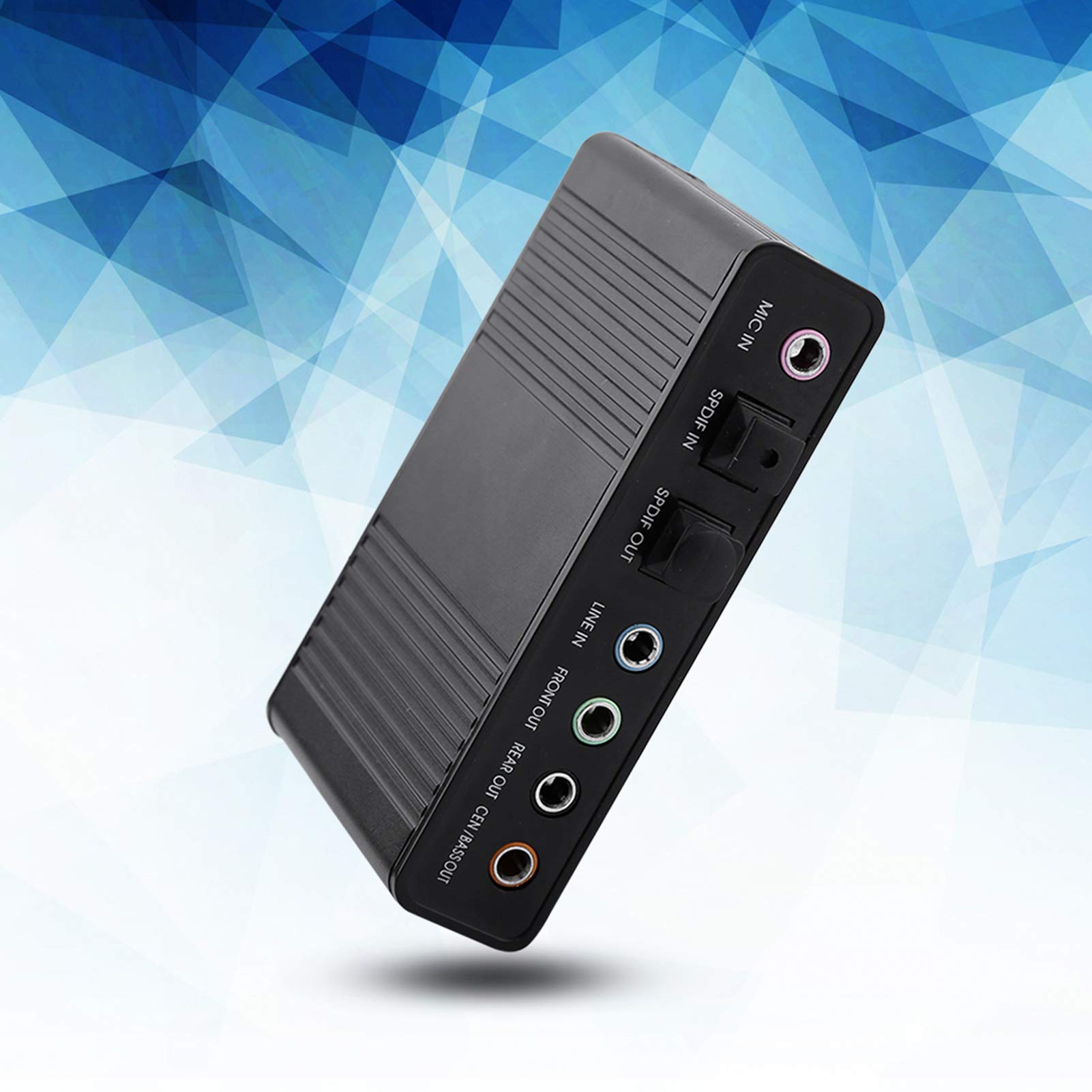 6 Channel USB 2.0 External Sound Card with 5.1 Surround Sound & Optical S/PDIF - Plug & Play Audio Adapter for PC Laptop Windows 10/8/7/XP - Perfect for Gaming, Recording & Home Theater Systems
