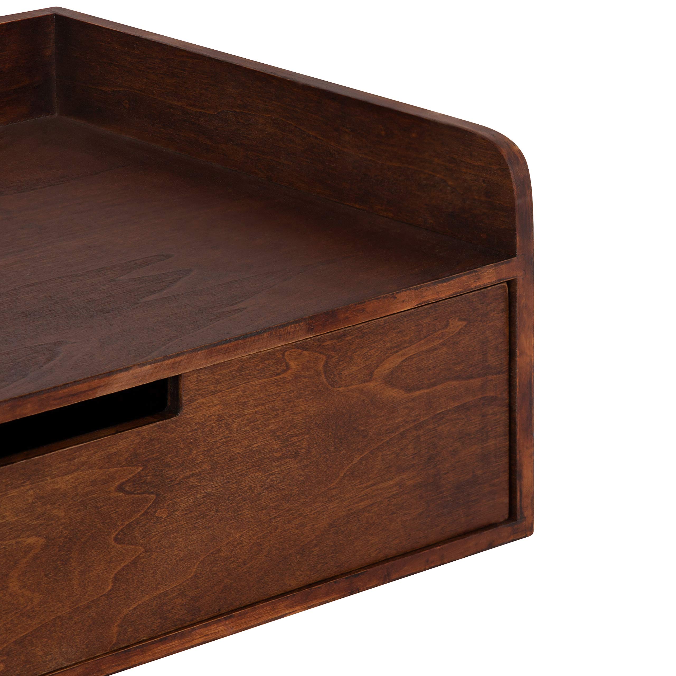Kate and Laurel Kitt Modern Floating Wall Shelf Side Table with Drawer - 18