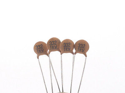 High-Quality 0.003μF (332) Ceramic Disc Capacitor for Electronics - Perfect for Audio Circuits, Power Supplies & DIY Projects