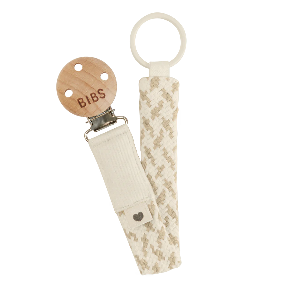 BIBS Pacifier Clip - Soft Silicone Baby Pacifier Holder with Stylish Designs | Secure & Durable for Strollers, Car Seats & Baby Carriers | Perfect for Newborns & Toddlers