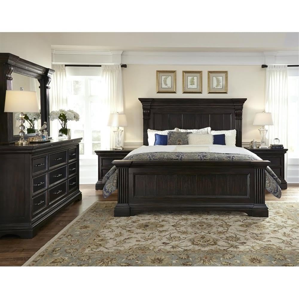 Pulaski Furniture Caldwell 2-Drawer Solid Wood Nightstand in Deep Brown - Perfect for Bedroom Storage and Home Decor