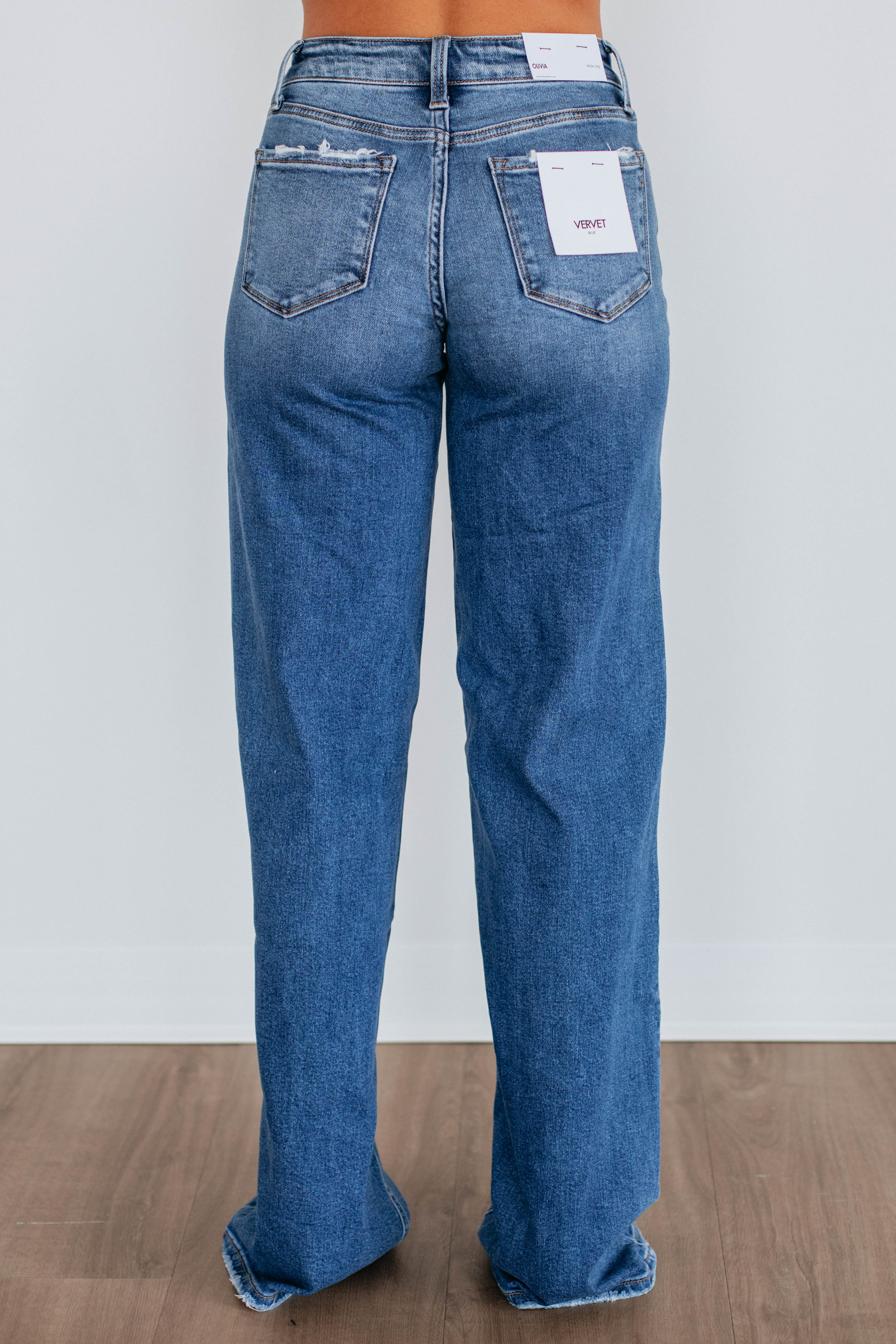Olivia Vervet Dark Wash Jeans for Women - High Waist Slim Fit Stretch Denim Pants - Perfect for Casual Wear, Office & Night Out