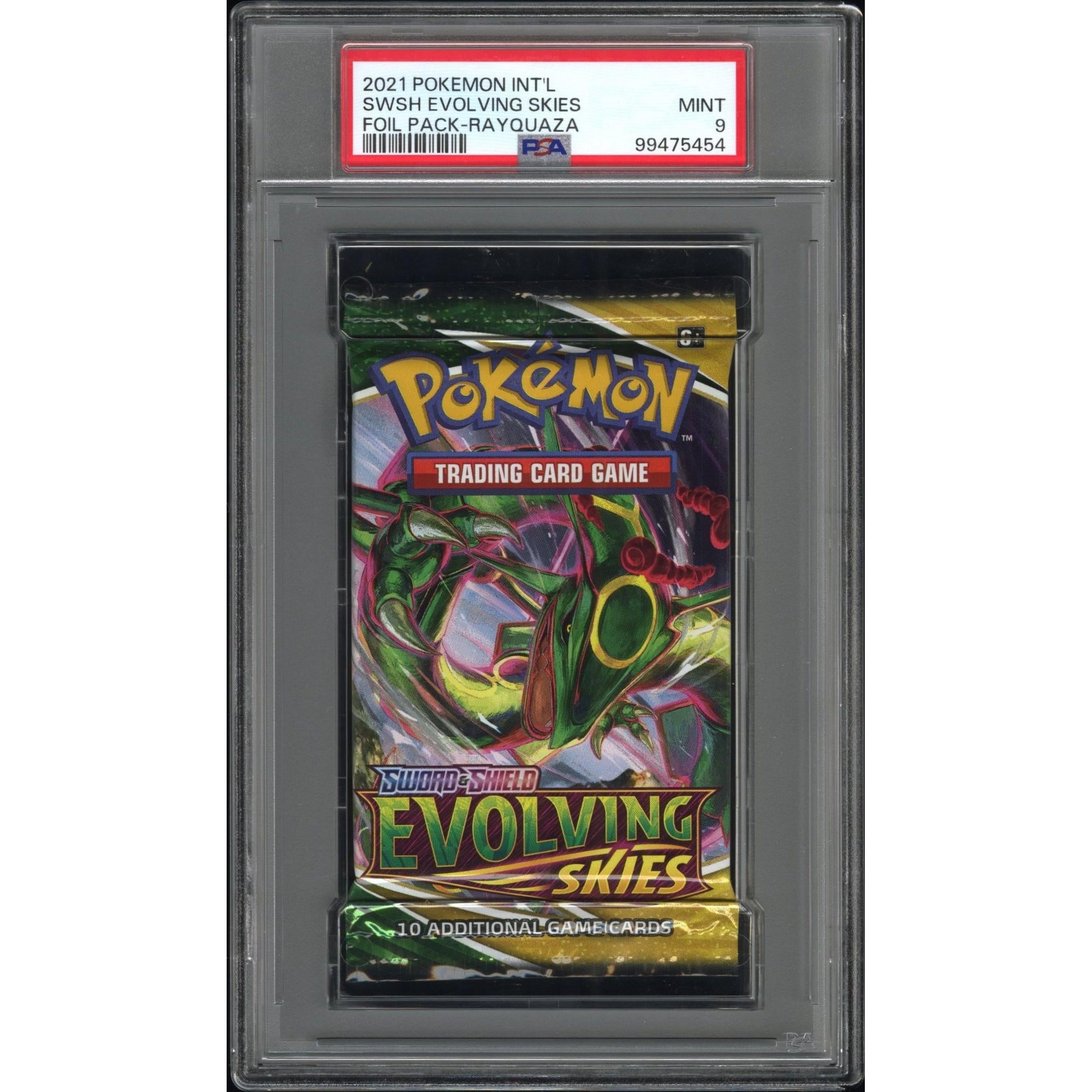 2021 Pokemon Evolving Skies Booster Pack - Rayquaza PSA 9 Graded Card | Collectible Trading Card Game for Pokemon Fans & Competitive Players | Perfect for Display, Gaming & Investment