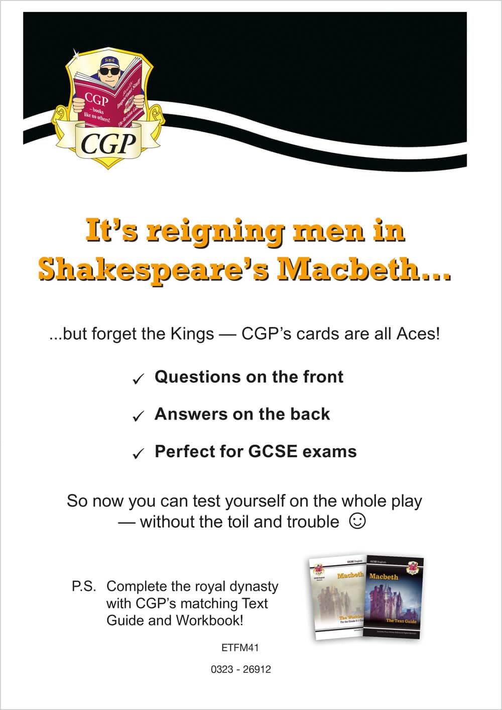 GCSE English Literature Revision Cards: Macbeth by Shakespeare - Study Guide for 2025 & 2026 Exams | CGP GCSE Question Cards | Perfect for Classroom Learning & Self-Study