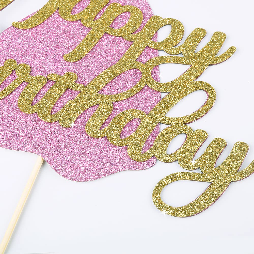 Happy Birthday Princess Cake Topper | Baby Shower & Girls Birthday Party Decorations | Cake Decorating Supplies for Princess Theme Parties | Perfect for Birthdays, Baby Showers & Special Celebrations