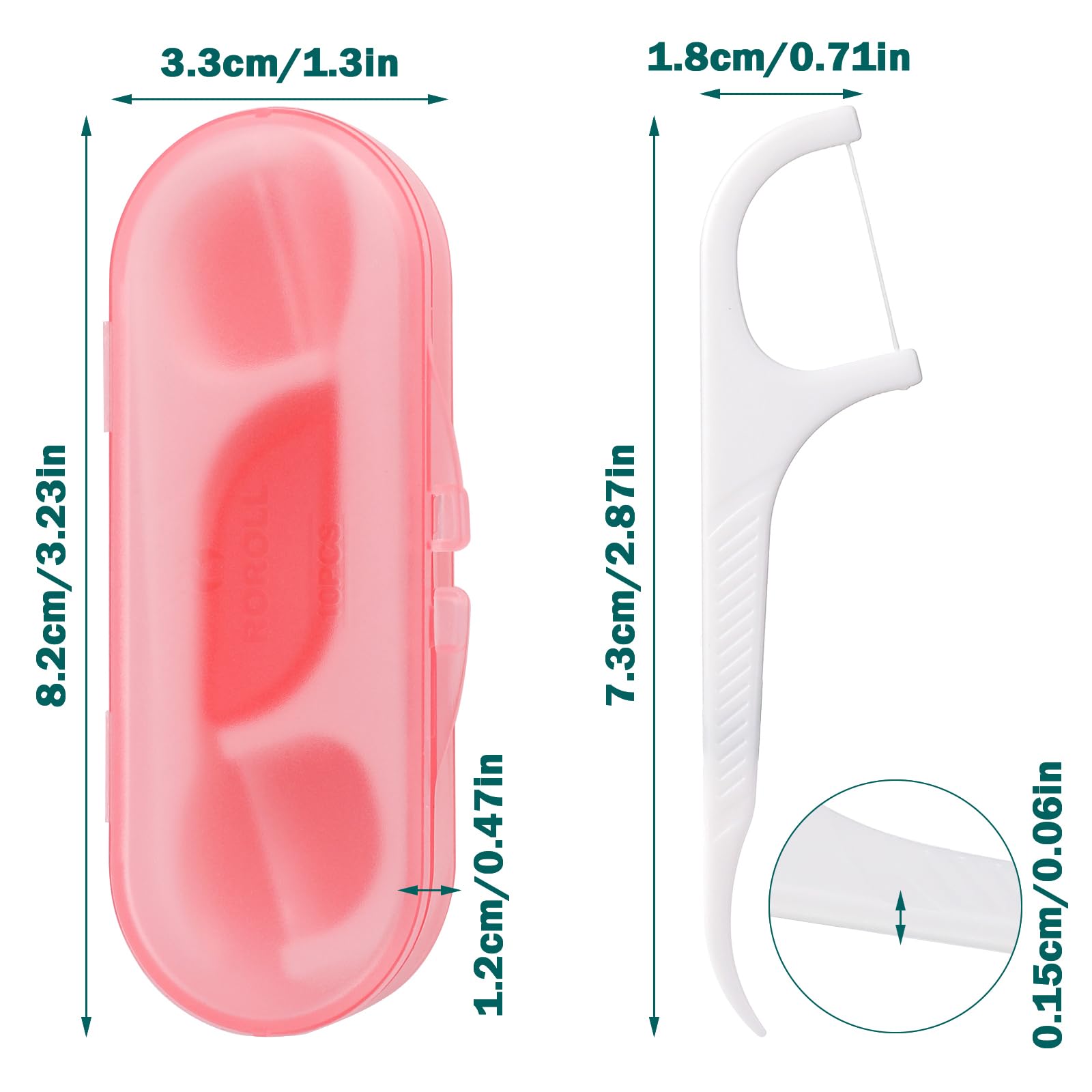 4 Pack Travel Dental Floss Case with 40 Refillable Floss Picks - Portable Teeth Cleaning Organizer for Men & Women - Perfect for Family, Hotel & On-the-Go Oral Care