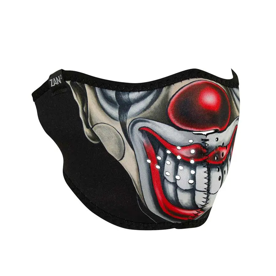 ZANheadgear Half Face Mask - Neoprene Chicano Style Clown Mask for Halloween, Cosplay & Costume Parties - Comfortable & Breathable for Long Wear