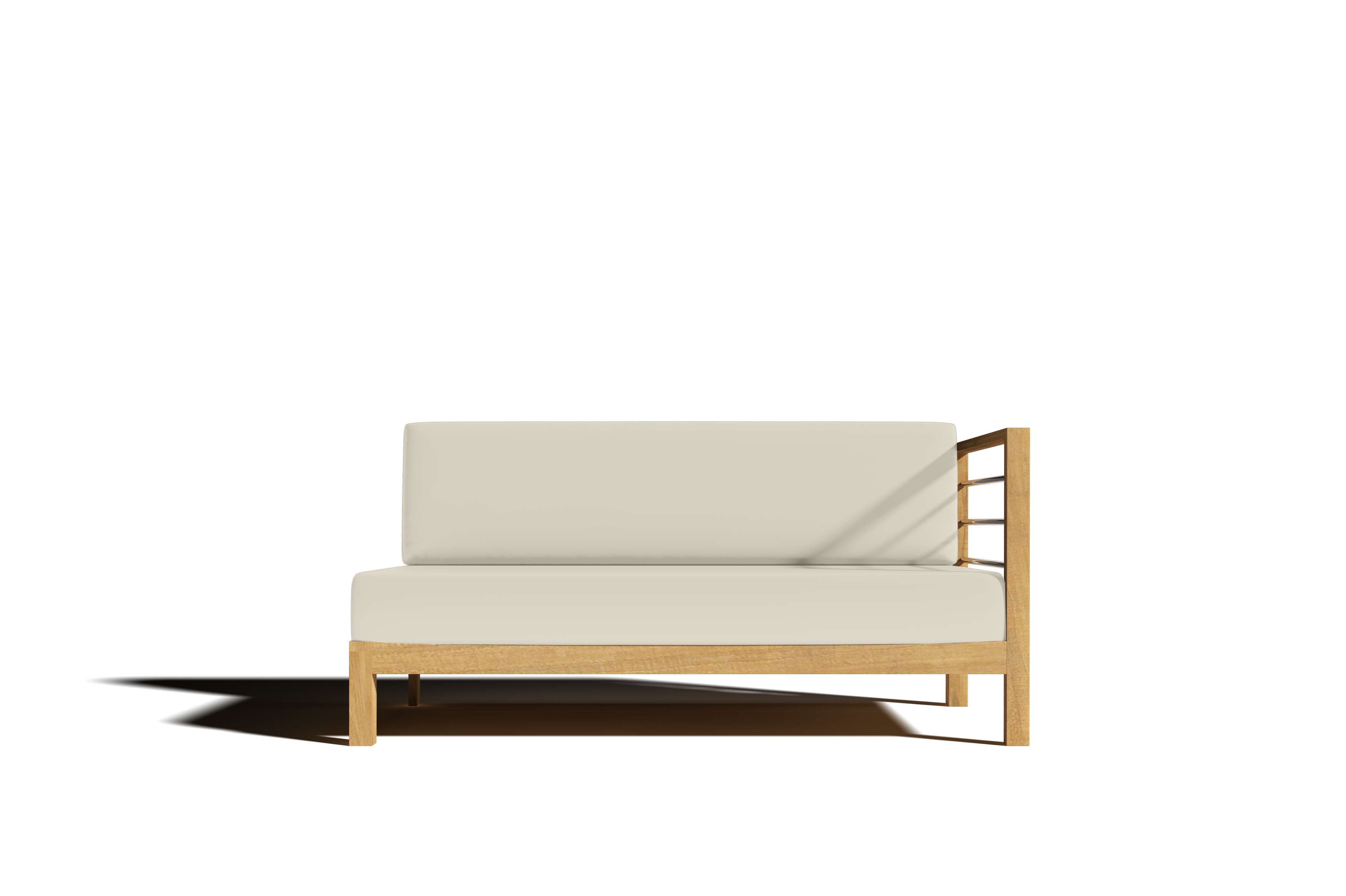 7-Piece Teak Outdoor Sectional Sofa Set with Sunbrella Cushions - Deep Seating Patio Furniture for Backyard, Poolside & Garden Relaxation