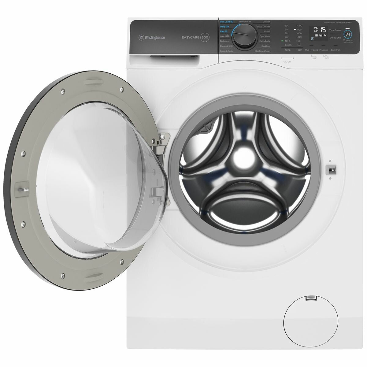 Westinghouse 9kg Front Load Washing Machine WWF9024M5WA - Energy Efficient, Quiet Operation for Apartments & Small Homes | Perfect for Laundry Rooms & Compact Spaces
