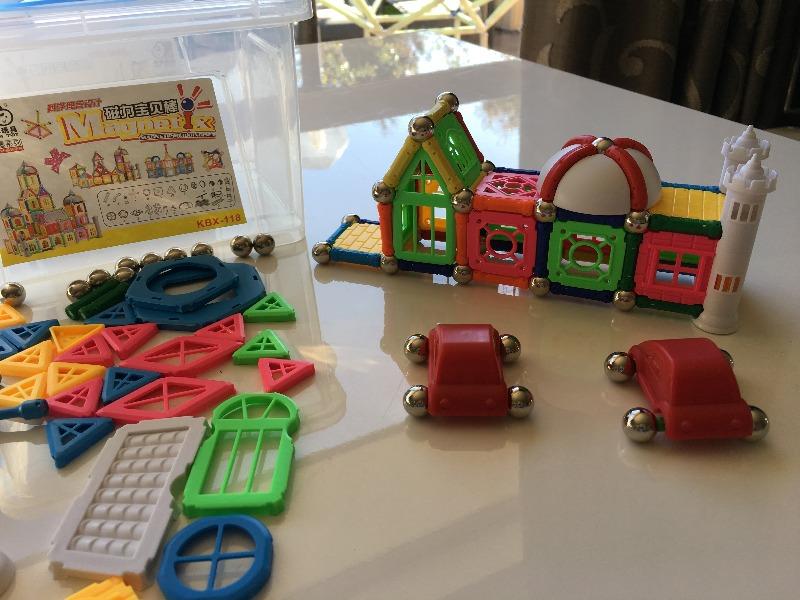 Magnetic Building Blocks Set - STEM Educational Toys for Kids | Creative Construction Play for Home & Classroom Learning