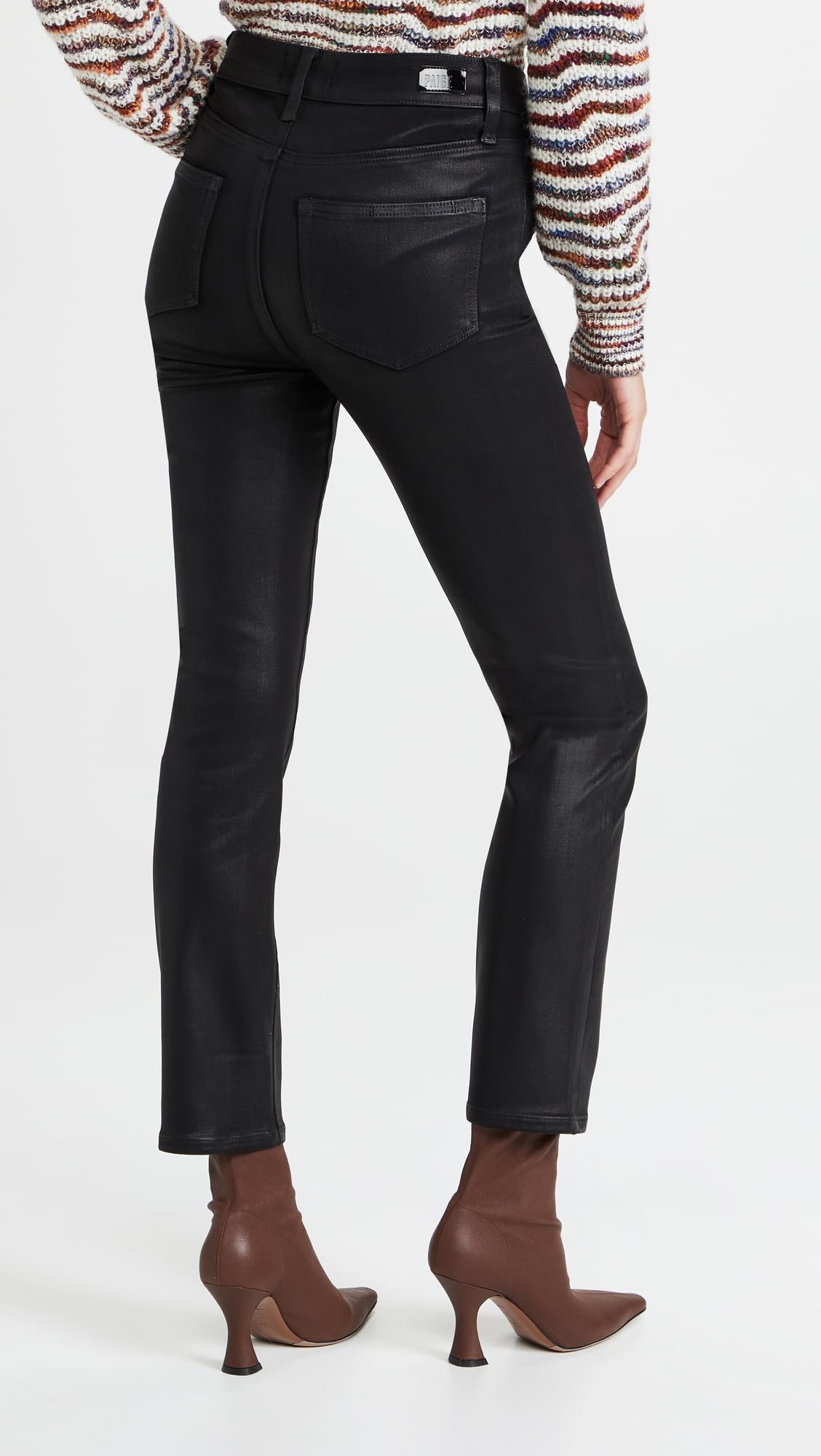 PAIGE Women's Cindy High-Rise Luxe Coating Skinny Jeans - Stretch Denim Pants for Casual Outfits & Night Out