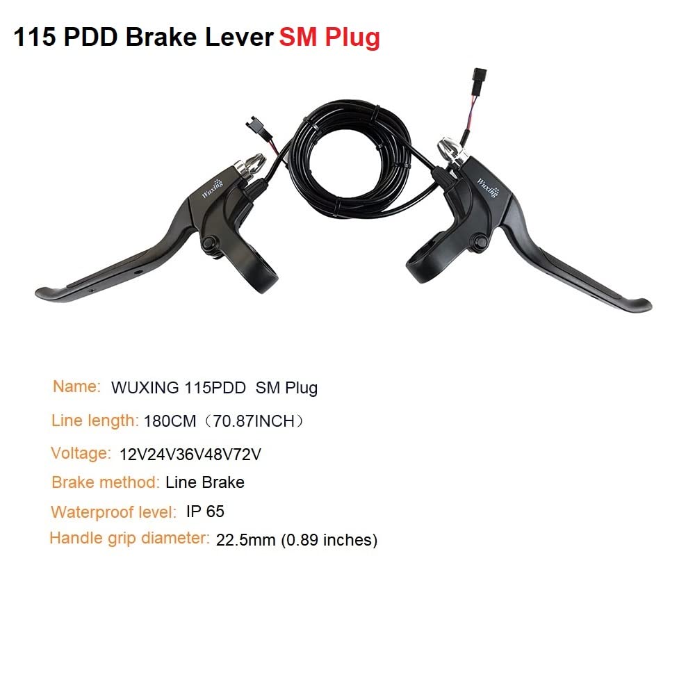 WUXING 115PDD Ebike Brake Lever - Power Cut Off Switch for Electric Bikes, E-Scooters & Bicycles | Compatible with MTB, Road Bikes & Conversion Kits | Perfect for Commuting, Urban Riding & Electric Vehicle Safety Upgrades