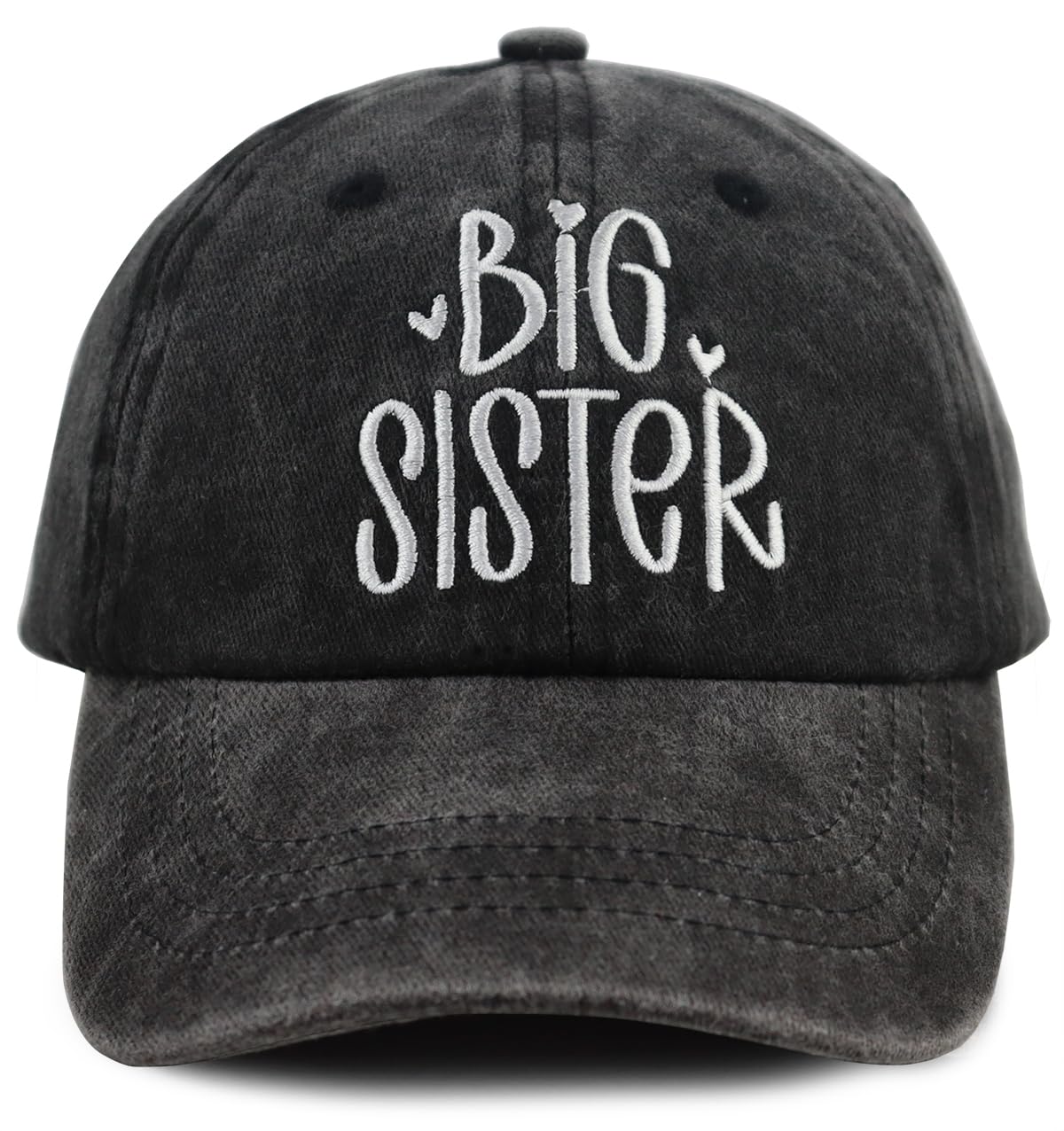 KKMKSHHG Adjustable Embroidered Cotton Baseball Cap for Big Sisters - Funny Newborn Announcement Hat for Girls Age 3-10 - Perfect for Sibling Photo Shoots, Gender Reveals & New Baby Celebrations