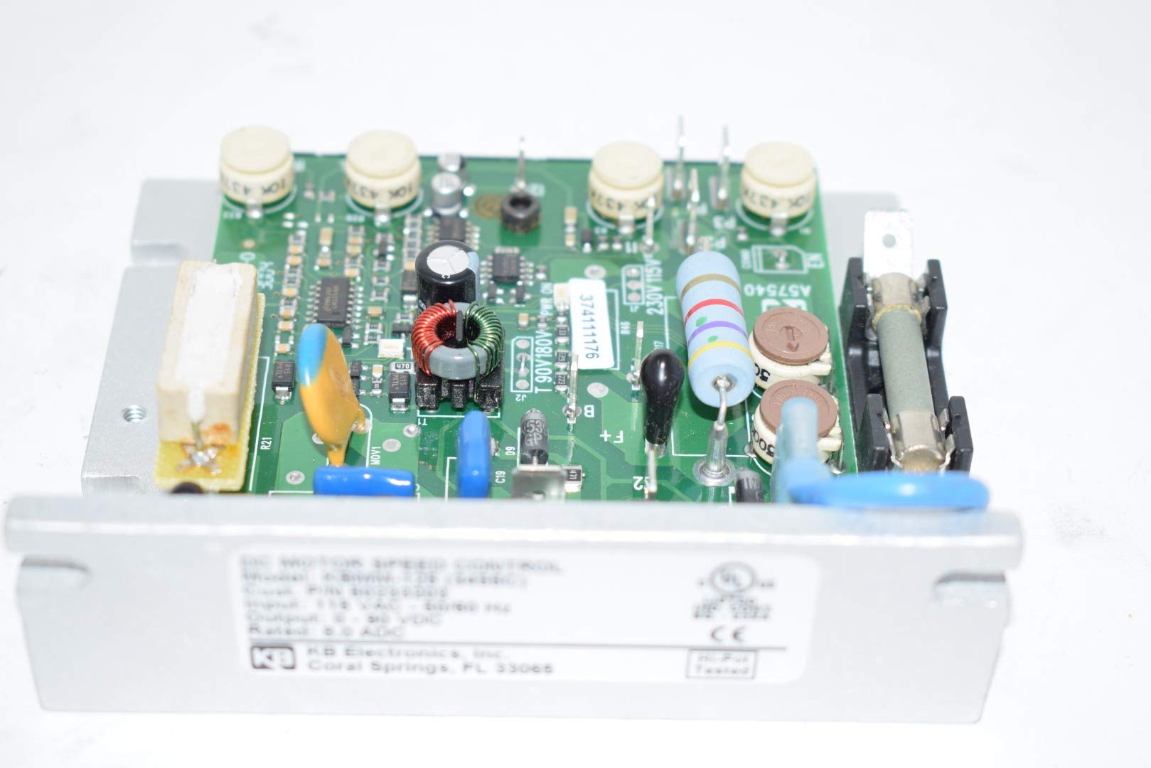 KB ELECTRONICS KBMM-125 0.75 HP DC Motor Speed Controller - 0-90V DC, 115V AC Adjustable Drive for Industrial Machinery & Automation Systems - Perfect for Conveyors, Pumps, and CNC Equipment
