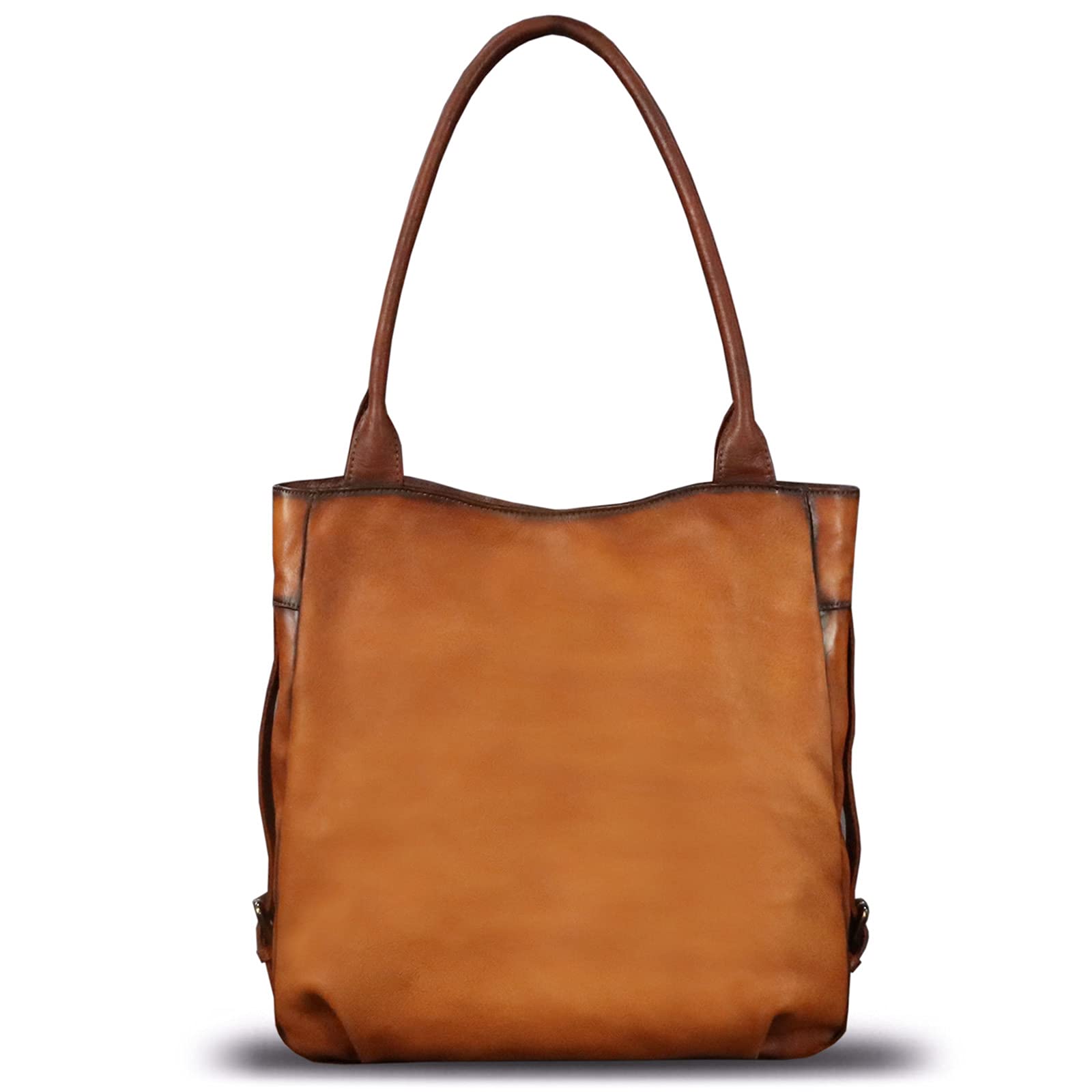 **Genuine Leather Shoulder Bag for Women - Vintage Top Handle Crossbody Tote Purse - Handmade Retro Handbag for Work, Travel & Everyday Use**