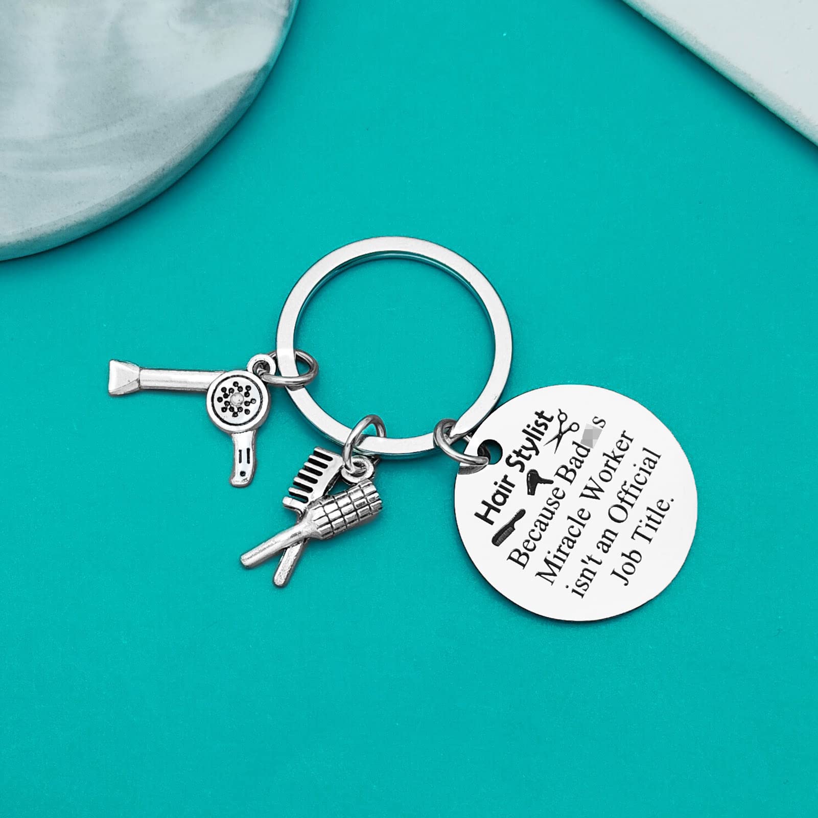 Professional Hairdresser Keychain - Perfect Gift for Hair Stylists, Cosmetology Graduates - Ideal for Christmas, Birthday & Appreciation Gifts (Men & Women) - Great for Salon Professionals, Beauty School Graduation & Daily Use