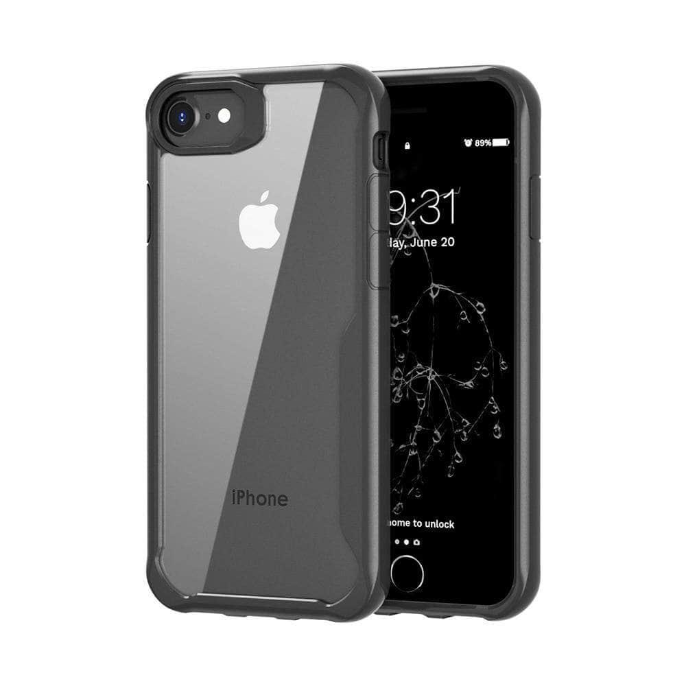 Clear Shockproof Case for iPhone SE 2020 (4.7 Inch) - Slim TPU+PC Hybrid Protective Cover | Perfect for Everyday Use, Travel & Outdoor Activities