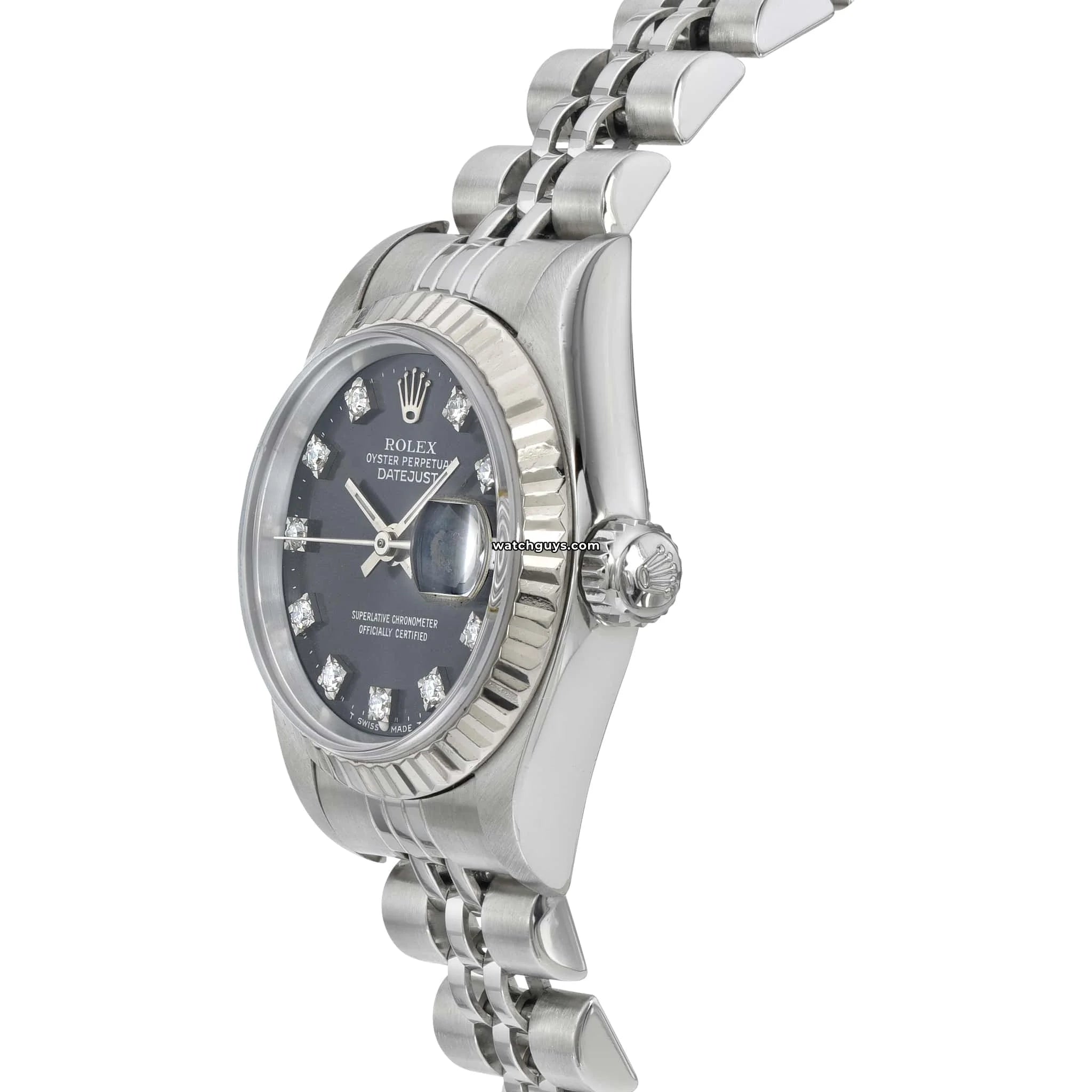 Rolex Datejust 69174 Ladies Watch - 26mm Blue Dial with Diamond Hour Markers - Luxury Swiss Timepiece for Women - Perfect for Business, Gala & Special Occasions
