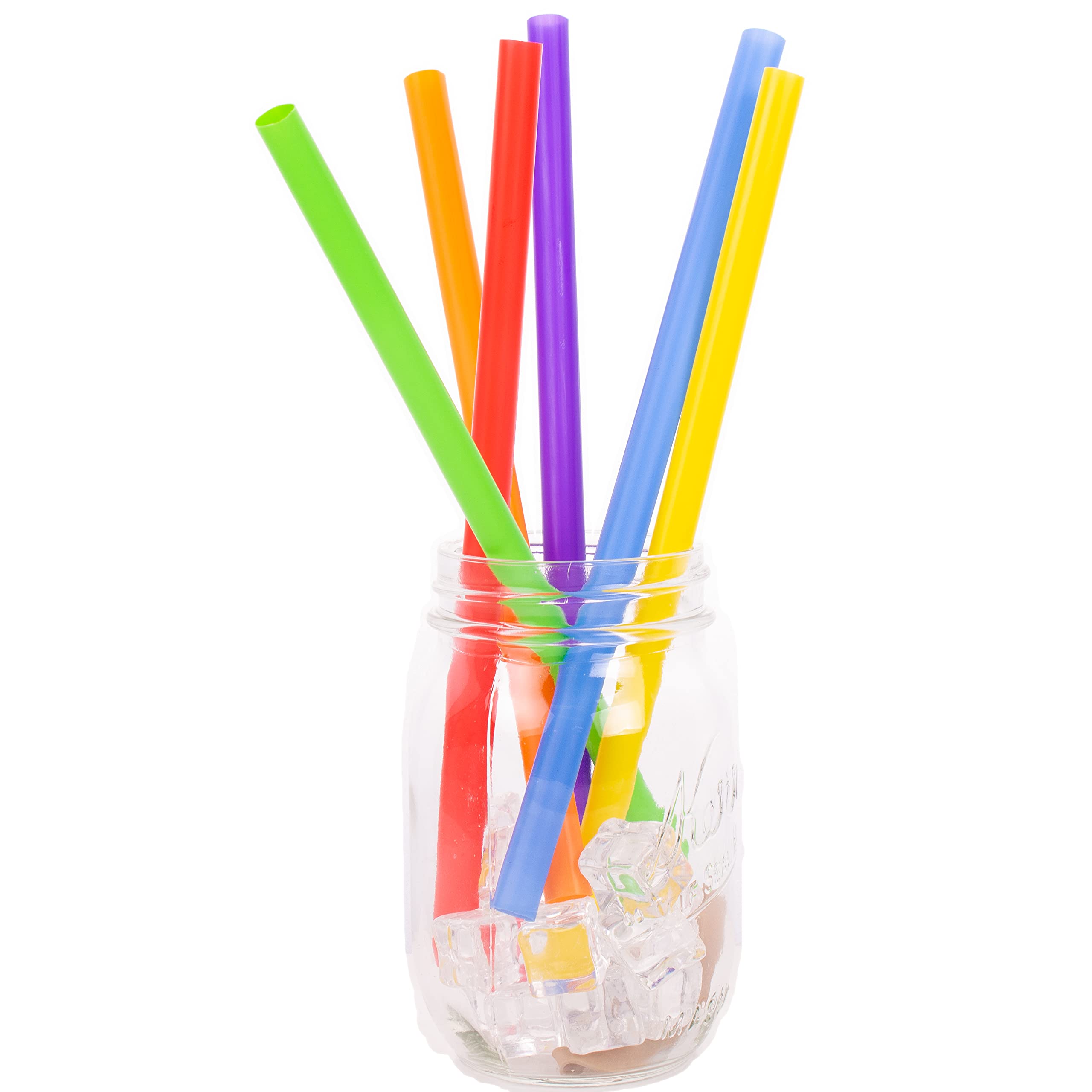 Colorful Jumbo Smoothie Drinking Straws - 25 Pack | Reusable & BPA-Free | Perfect for Smoothies, Milkshakes, and Party Drinks