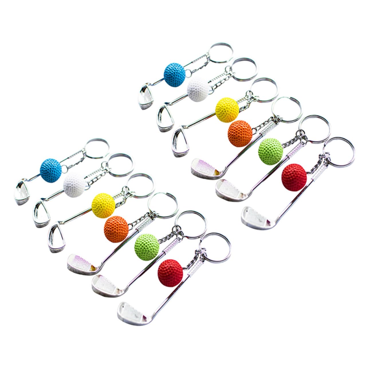 12pcs Metal Golf Keychains - Unique Fun Keyrings for Golf Enthusiasts - Perfect for Golf Gifts, Tournaments, and Club Events
