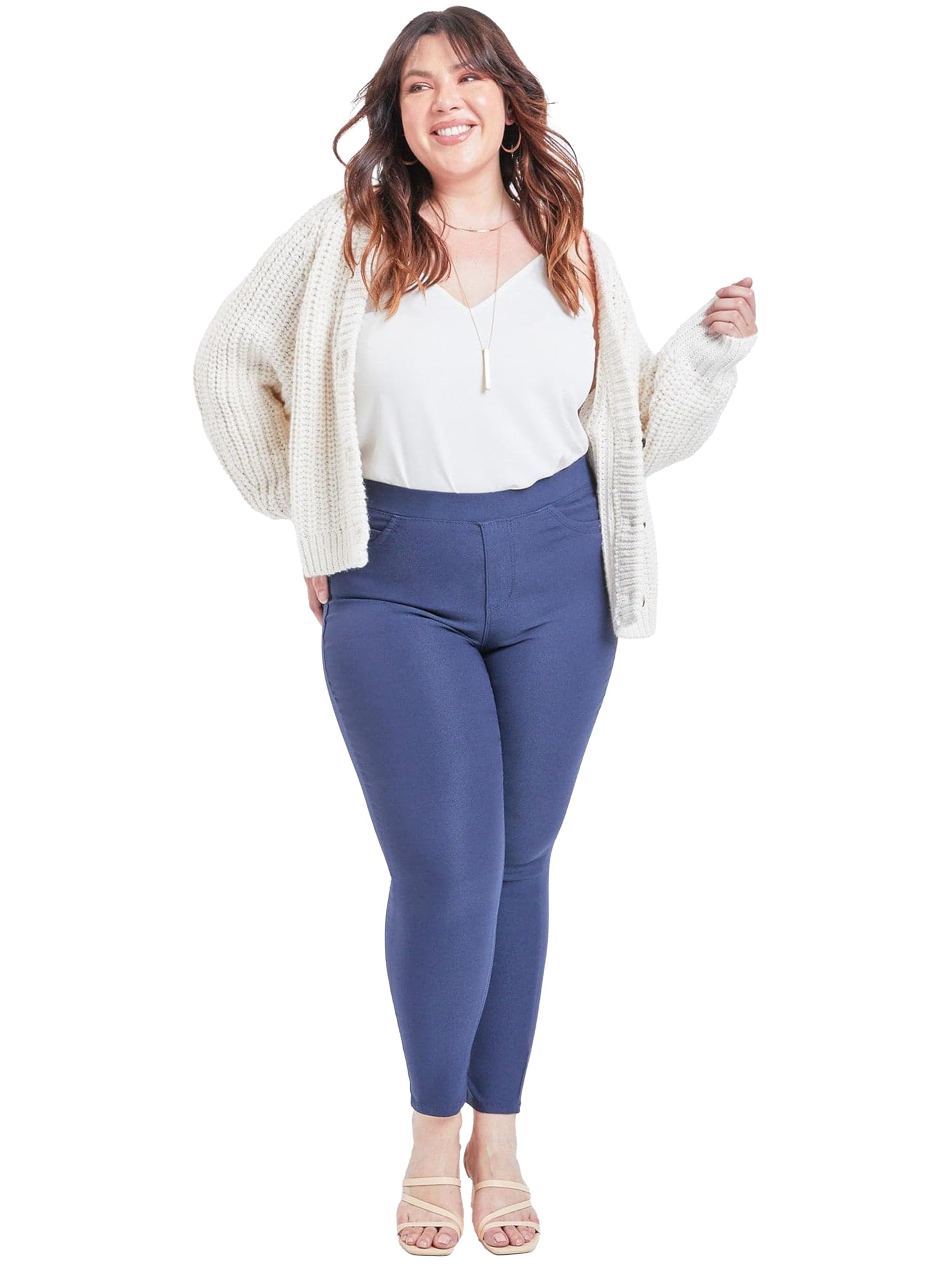 YMI Jeans Women's Plus Size Wannabettabutt Mid-Rise Jegging - Stretchy Comfort Denim Pants for Curvy Figures | Perfect for Casual Wear, Work & Date Nights