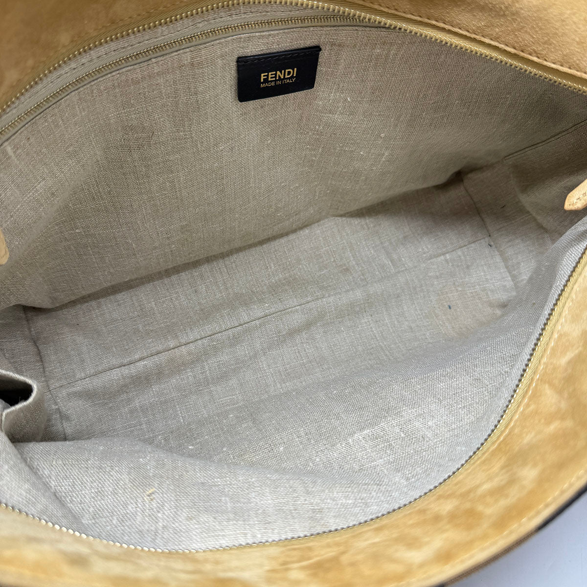 Fendi Pequin Tote Bag - Luxury Designer Handbag for Women, Stylish Striped Shoulder Bag with Leather Trim | Perfect for Work, Travel & Everyday Use