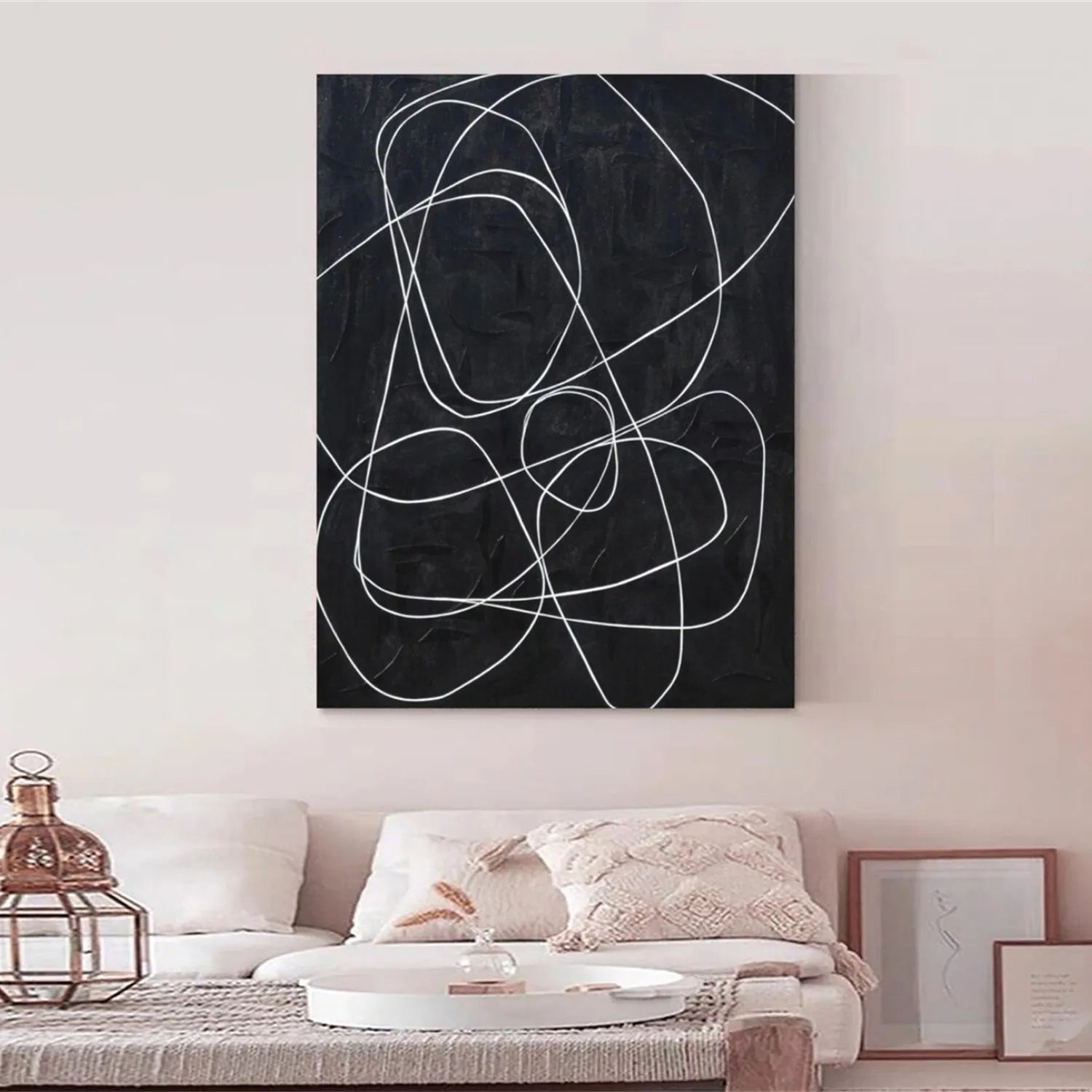 Abstract Painting #AB 198 - Modern Wall Art for Living Room, Bedroom & Office Decor | Handmade Canvas Artwork