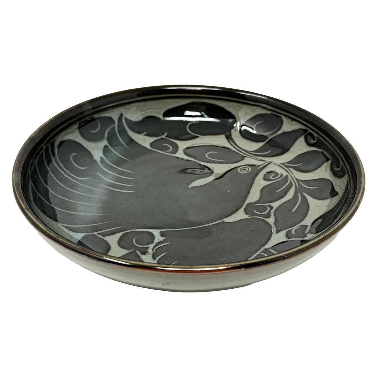 Handcrafted Miranda Thomas Carved Bird Bowl - Unique Ceramic Serving Bowl for Home Decor, Dining & Gift Giving - Perfect for Salads, Fruits & Entertaining