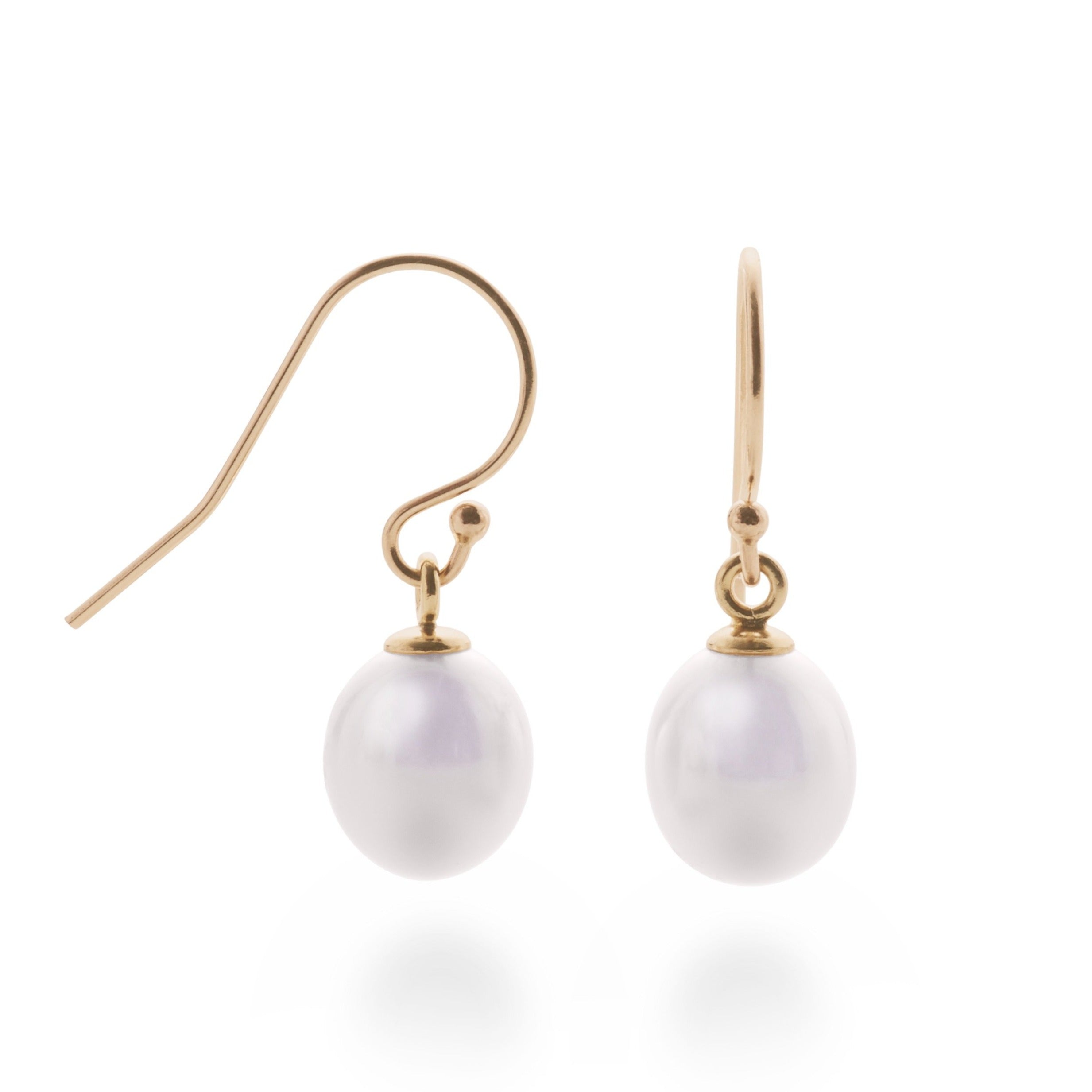 Elegant Petite White Pearl Drop Earrings for Women – Perfect for Weddings, Parties & Special Occasions