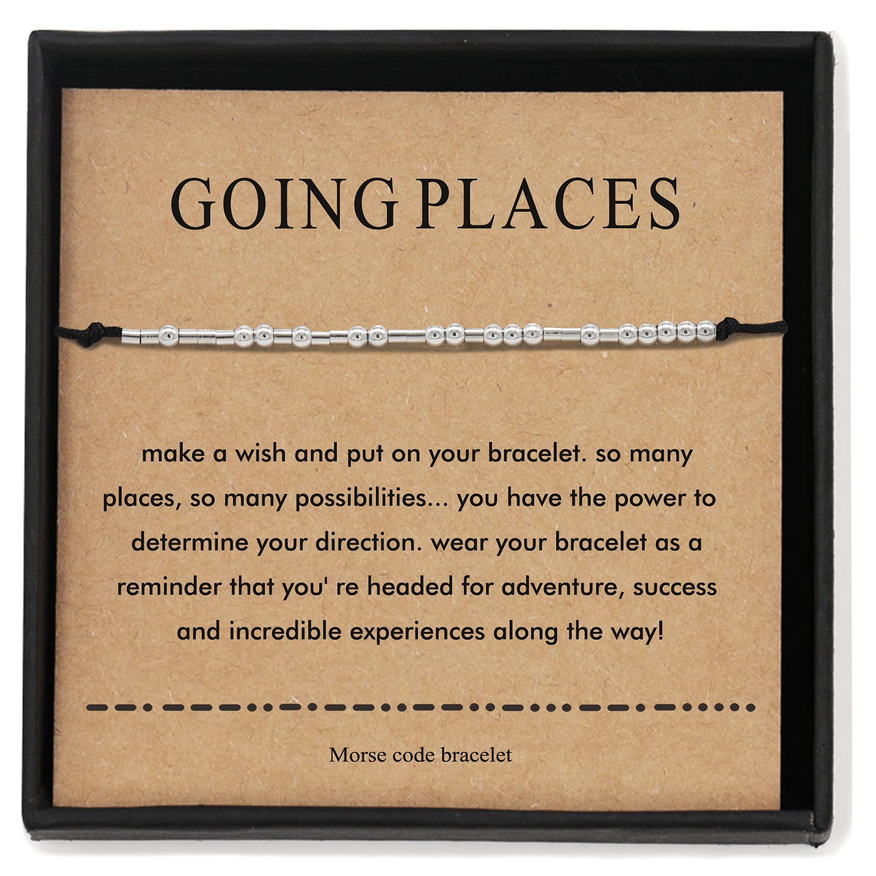 Morse Code Bracelet - Personalized Funny Gift for Women, Men, Best Friend, Couple, Sisters & Family - Meaningful Message Card Included - Perfect for Birthdays, Anniversaries & Special Occasions
