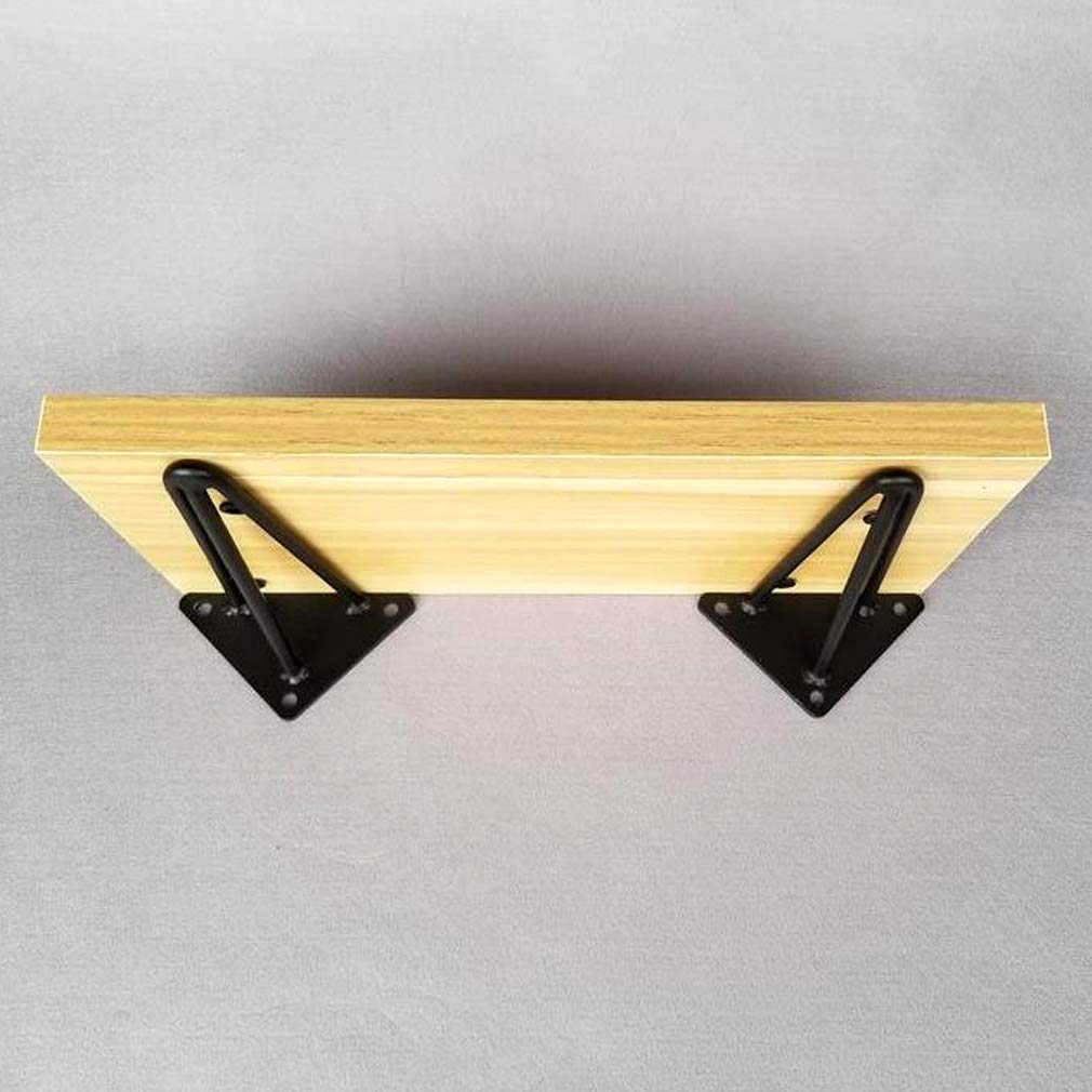 Heavy Duty Metal Shelf Brackets - 2 Pack 15cm/5.9in Iron Triangle Wall Mount Brackets for Floating Shelves, Bookcases, Storage & Hanging - Sturdy Load Bearing Support for Home, Office & Garage Organization